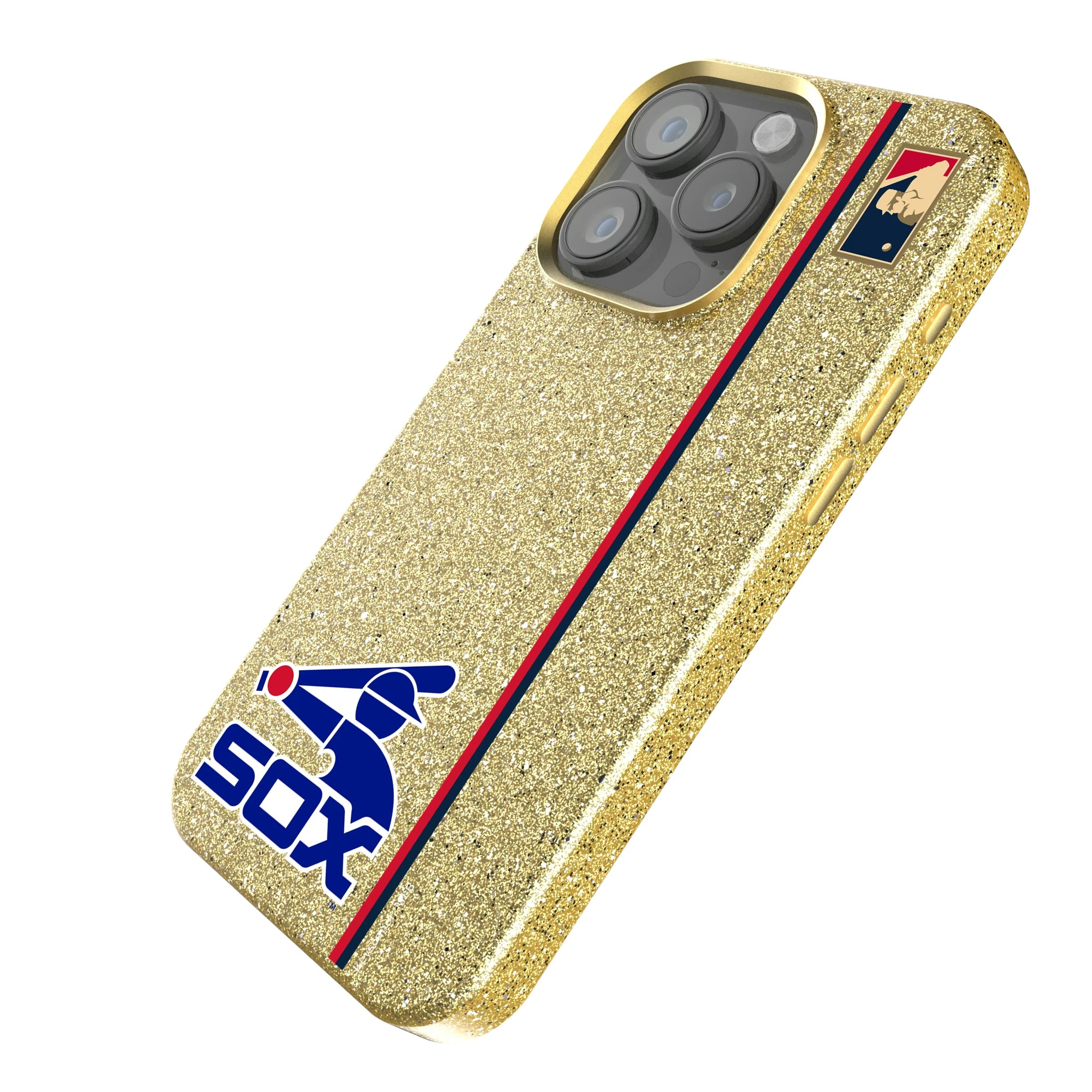 Chicago White Sox 1976-1981 - Cooperstown Collection Sidebar iPhone Bling Phone Case for Apple iPhone - Isometric View
