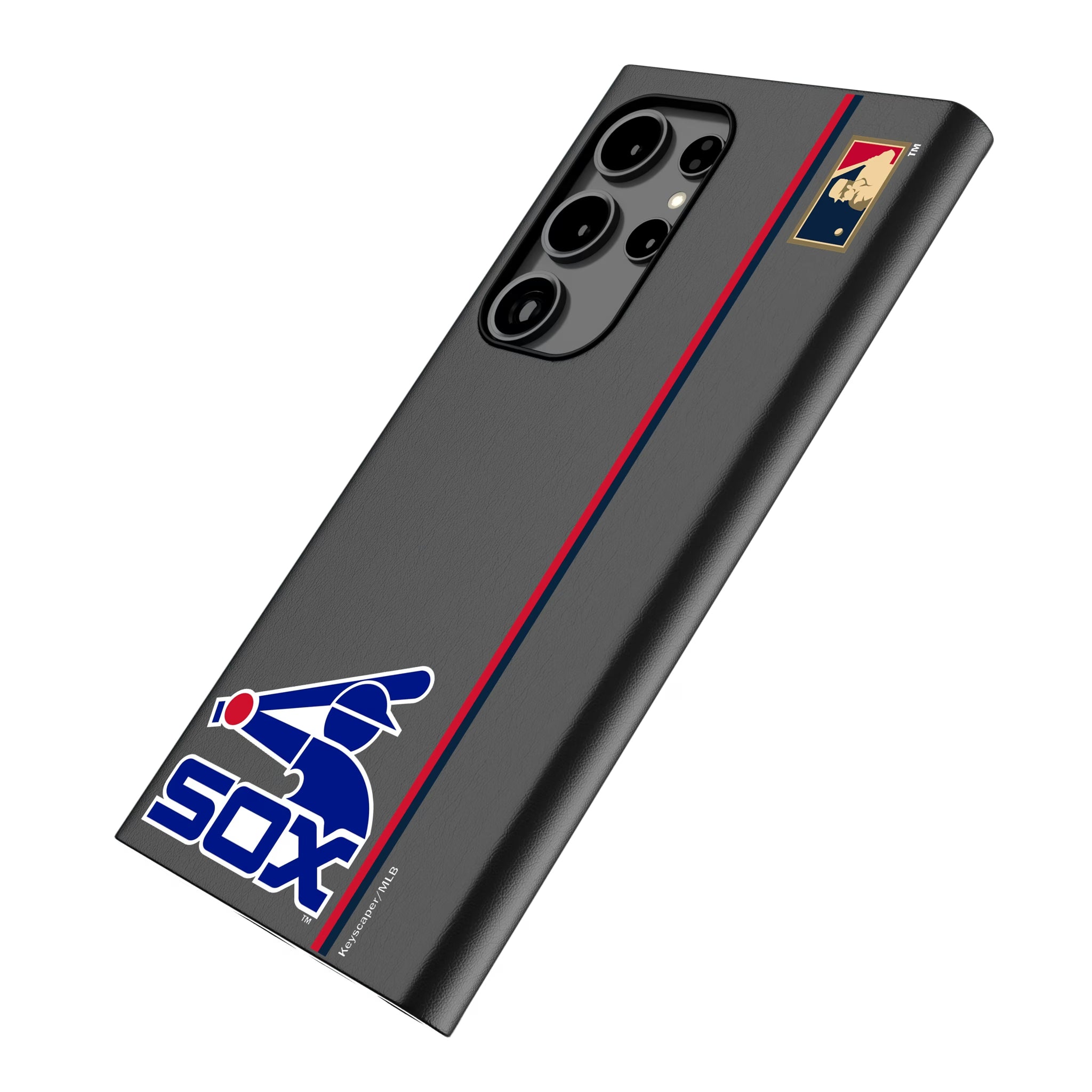 Chicago White Sox 1976-1981 - Cooperstown Collection Sidebar Galaxy MagSafe Compatible Phone Case for Samsung Galaxy - Isometric View