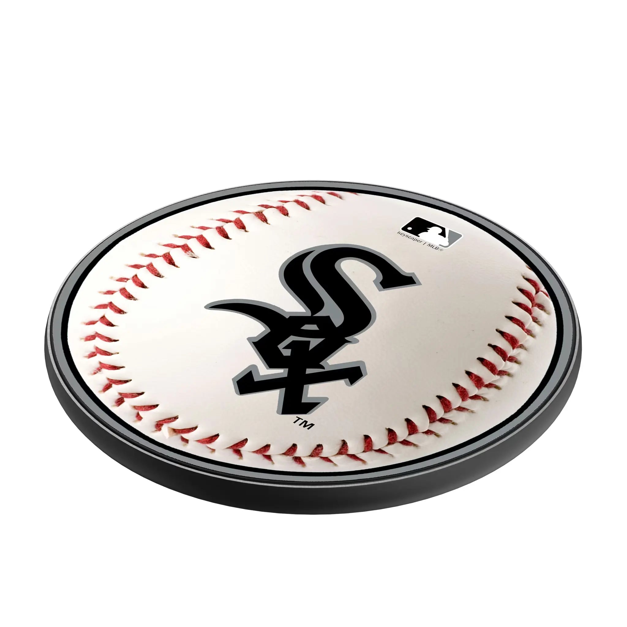 Chicago White Sox Baseball 15-Watt Wireless Charger - Isometric View
