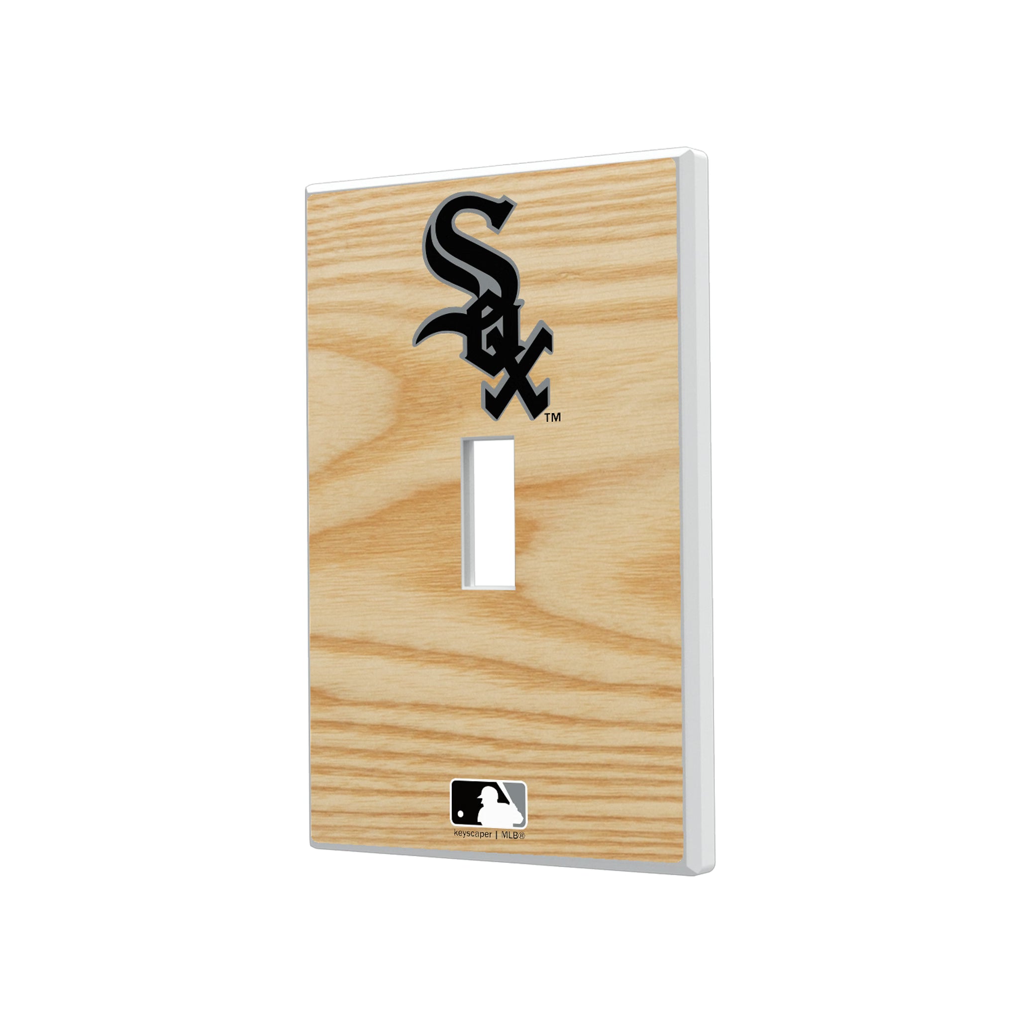 Chicago White Sox Baseball Bat Hidden-Screw Light Switch Plate#Style_Single Toggle