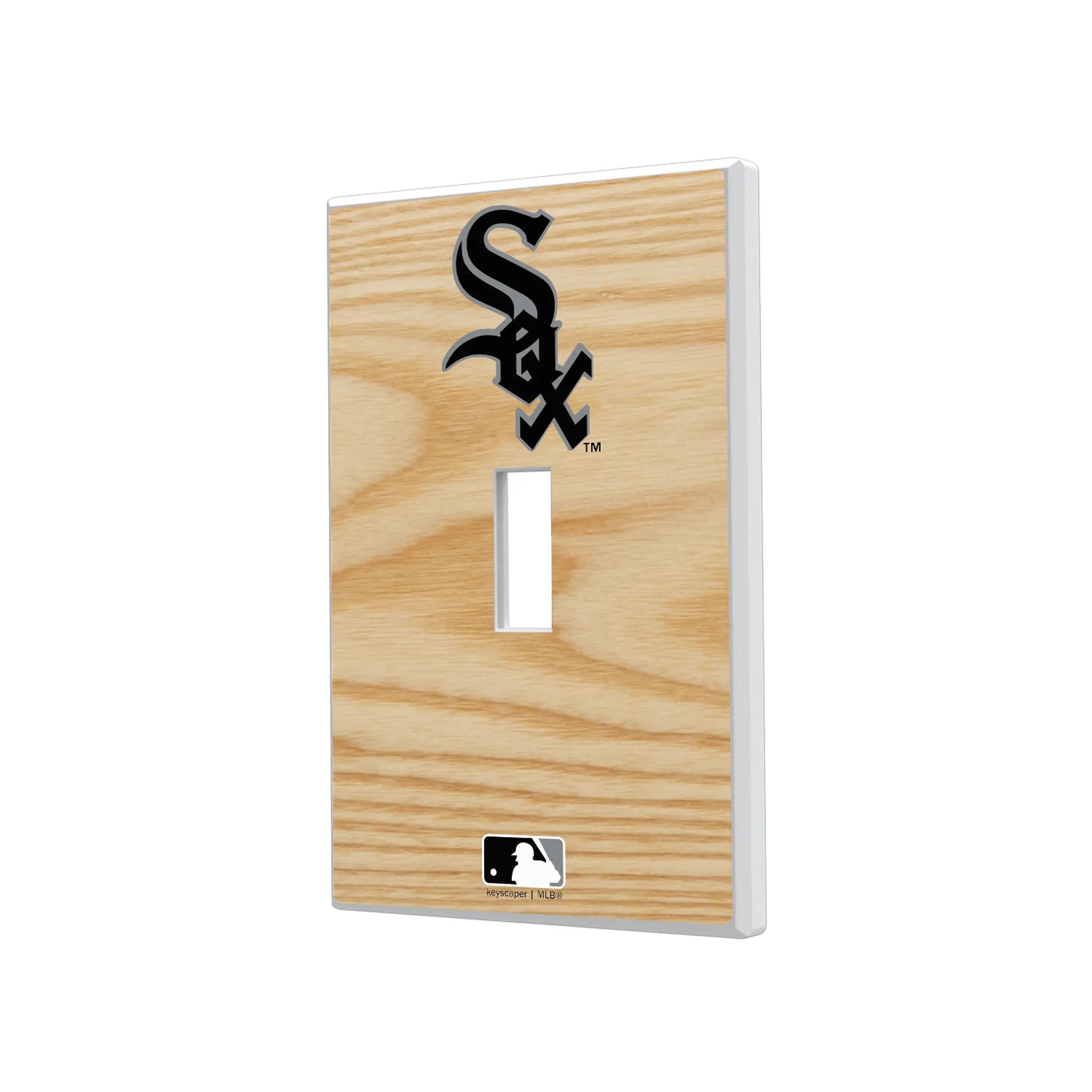 Chicago White Sox Baseball Bat Hidden-Screw Light Switch Plate#Style_Single Toggle