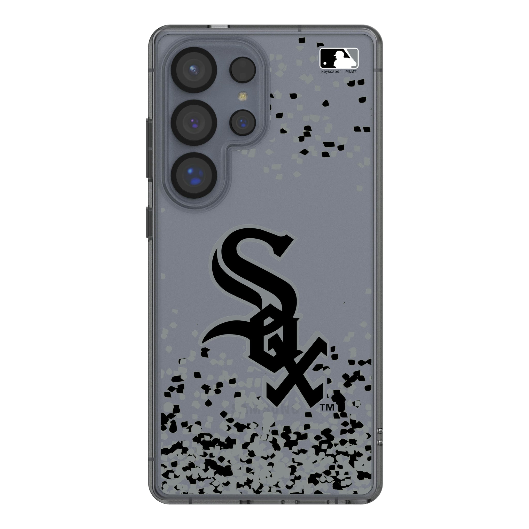 Chicago White Sox Confetti Galaxy Clear Phone Case for Samsung Galaxy