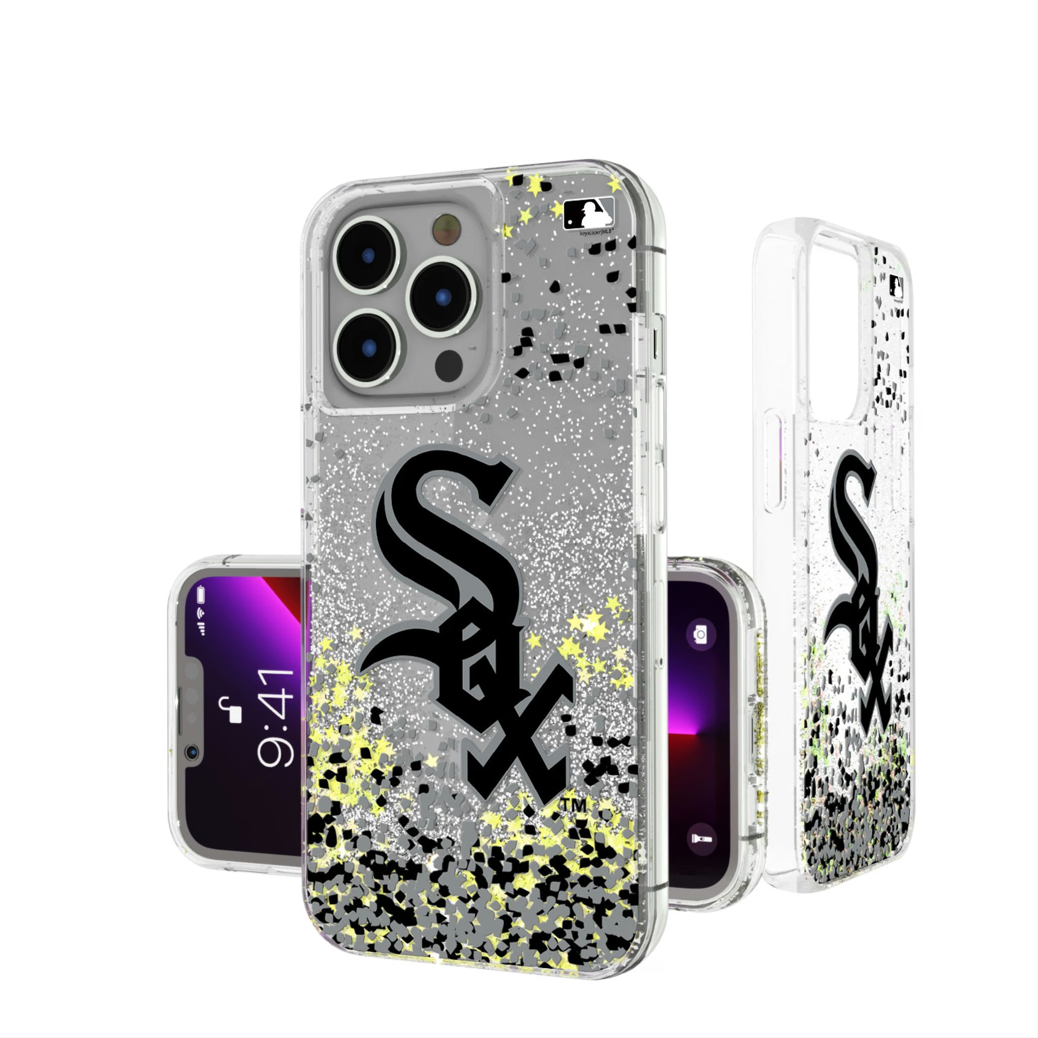 Chicago White Sox Confetti iPhone Glitter Phone Case for Apple iPhone