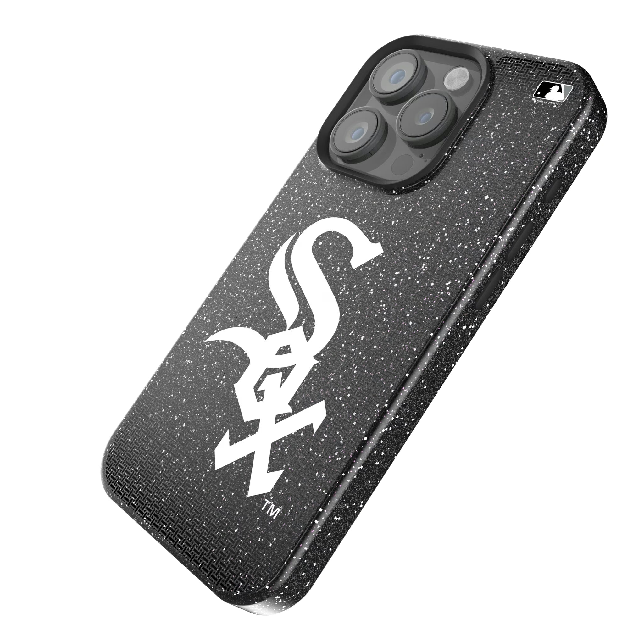 Chicago White Sox Linen iPhone Bling Phone Case for Apple iPhone - Isometric View