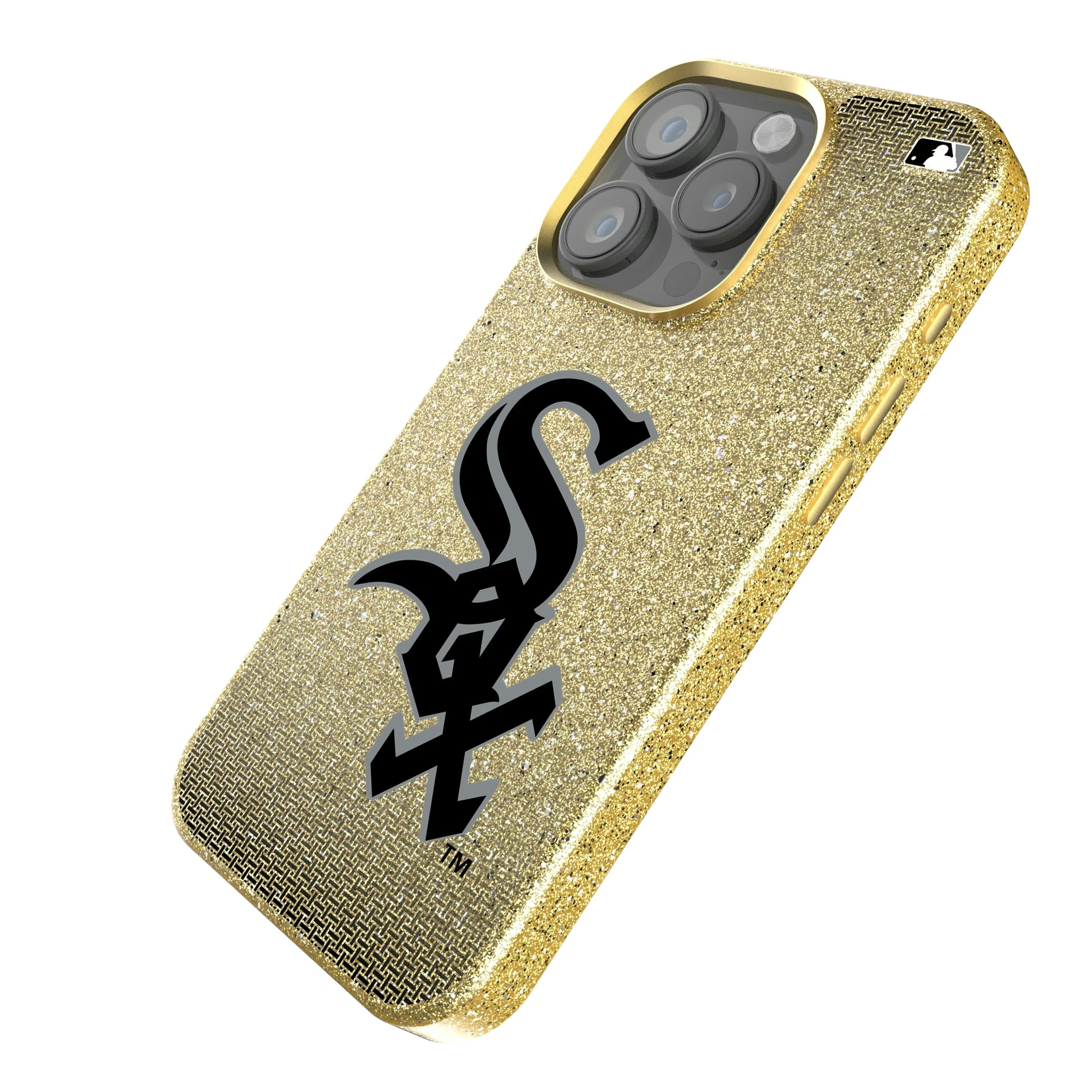 Chicago White Sox Linen iPhone Bling Phone Case for Apple iPhone - Isometric View