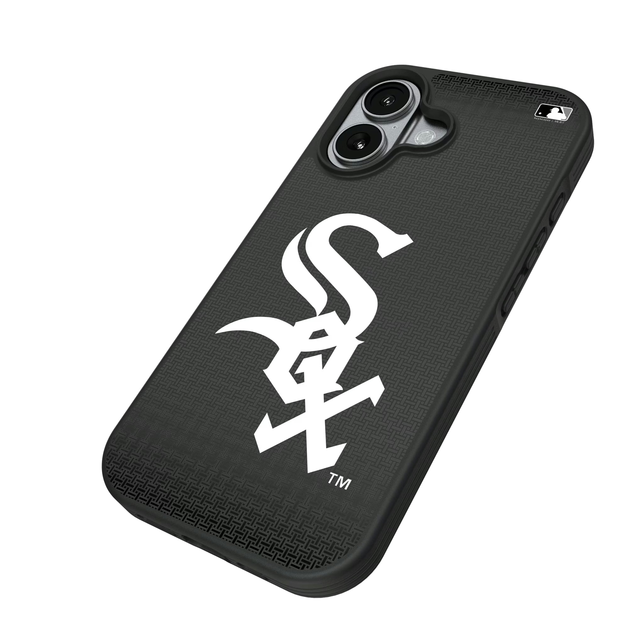Chicago White Sox Linen iPhone Bump Phone Case for Apple iPhone - Isometric View#Device_iPhone 17