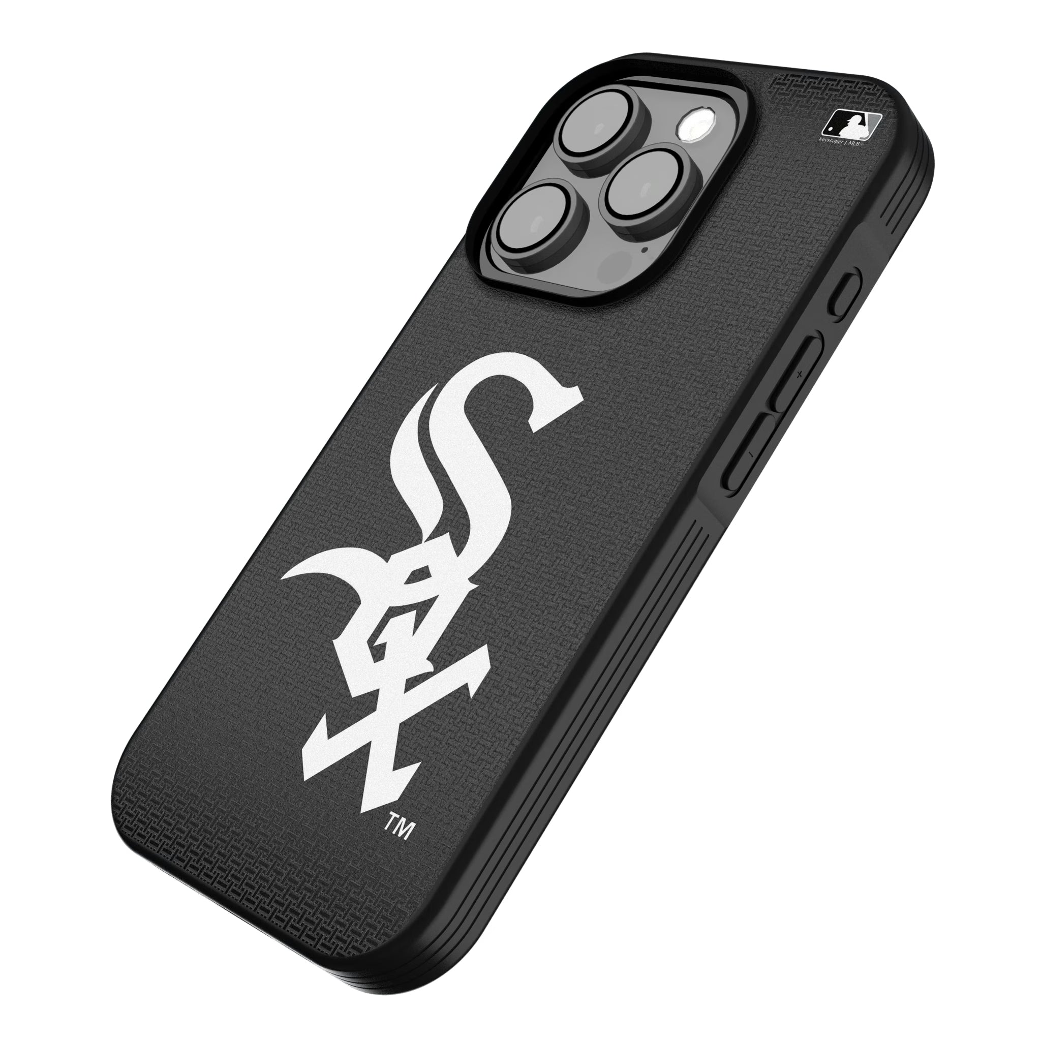 Chicago White Sox Linen iPhone Bump Phone Case for Apple iPhone - Isometric View