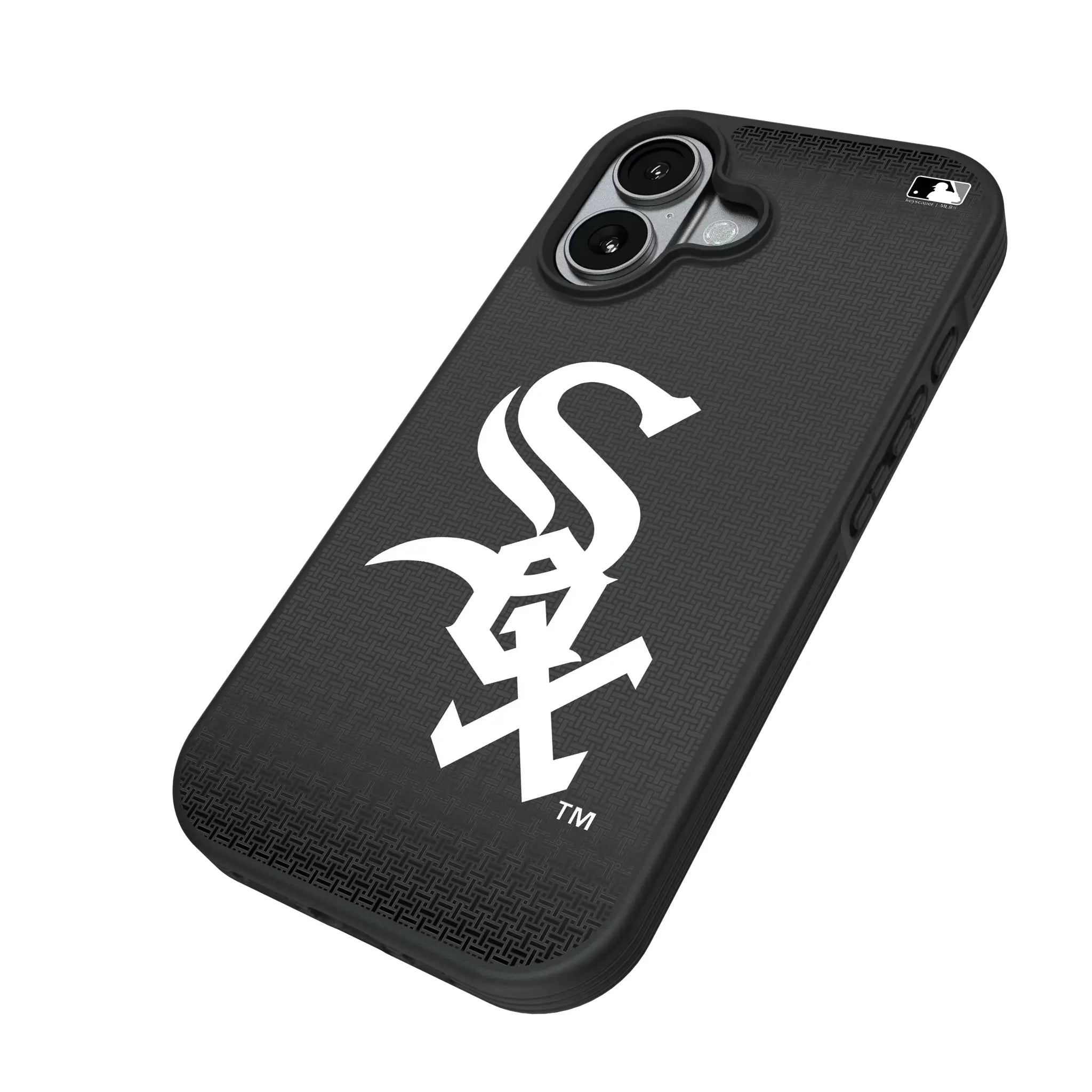 Chicago White Sox Linen iPhone Bump Phone Case for Apple iPhone - Isometric View#Device_iPhone 17