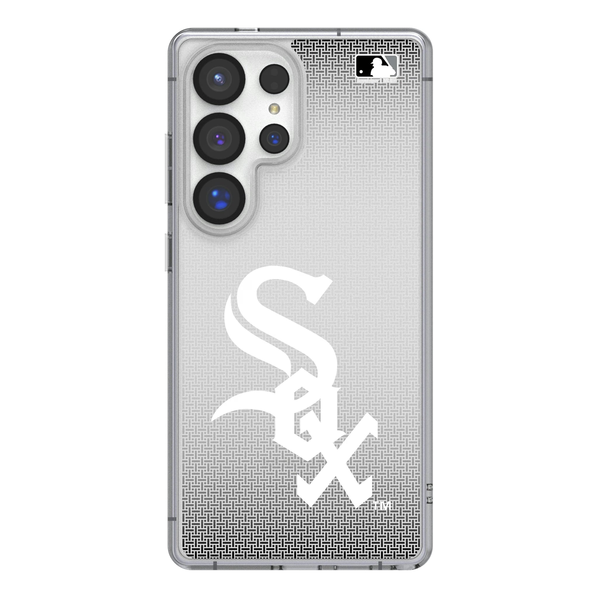 Chicago White Sox Linen Galaxy Clear Phone Case for Samsung Galaxy