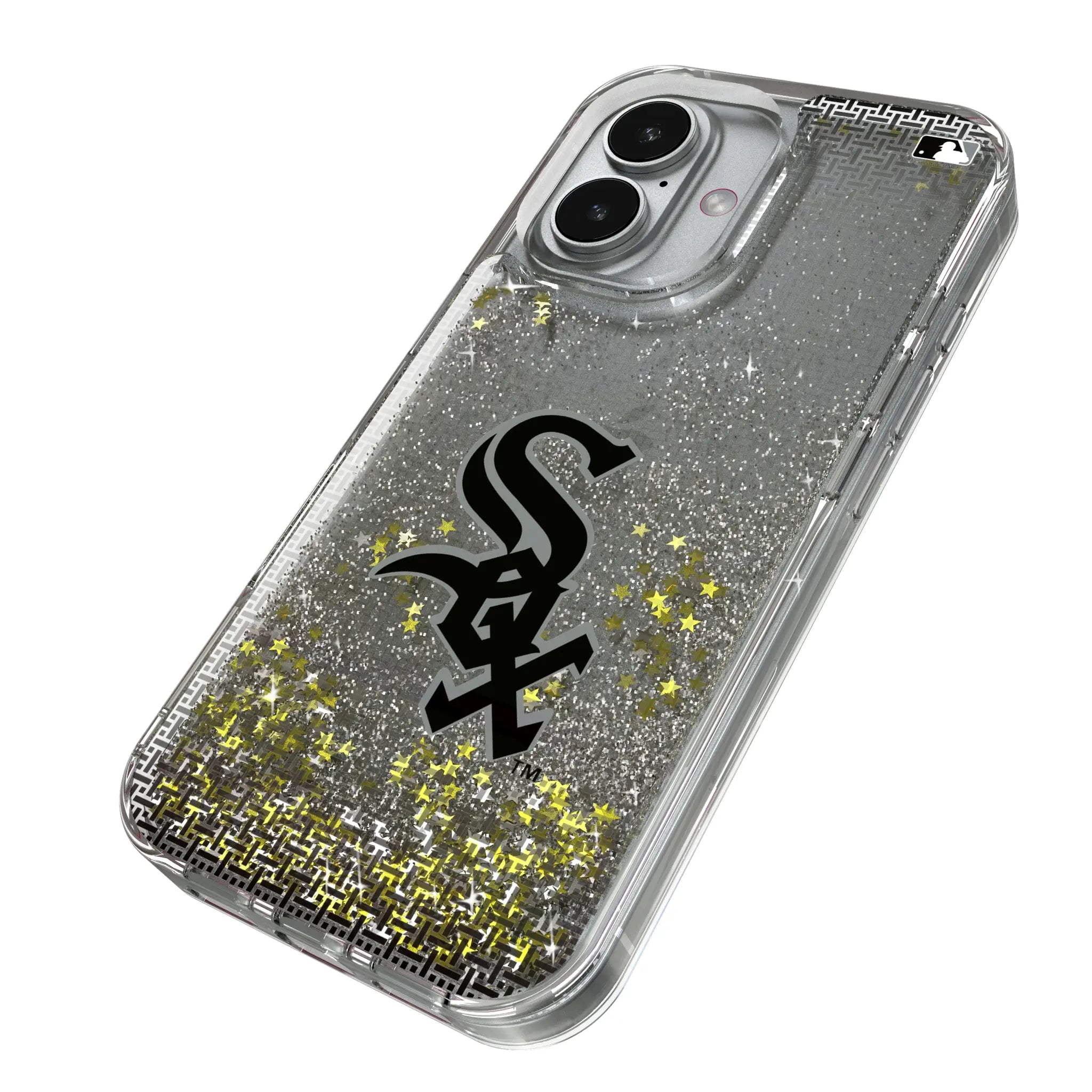 Chicago White Sox Linen iPhone Glitter Phone Case for Apple iPhone - Isometric View