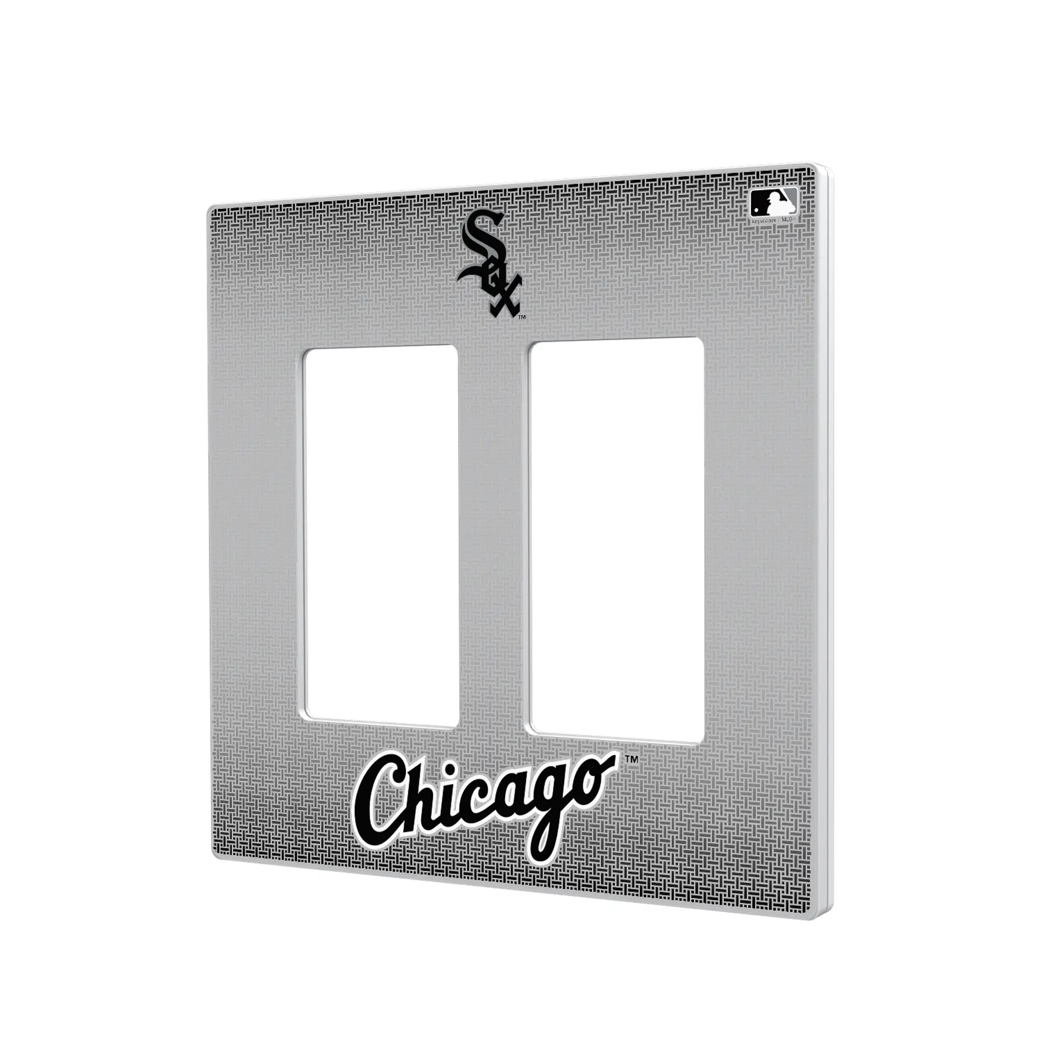 Chicago White Sox Linen Hidden-Screw Light Switch Plate#Style_Double Rocker