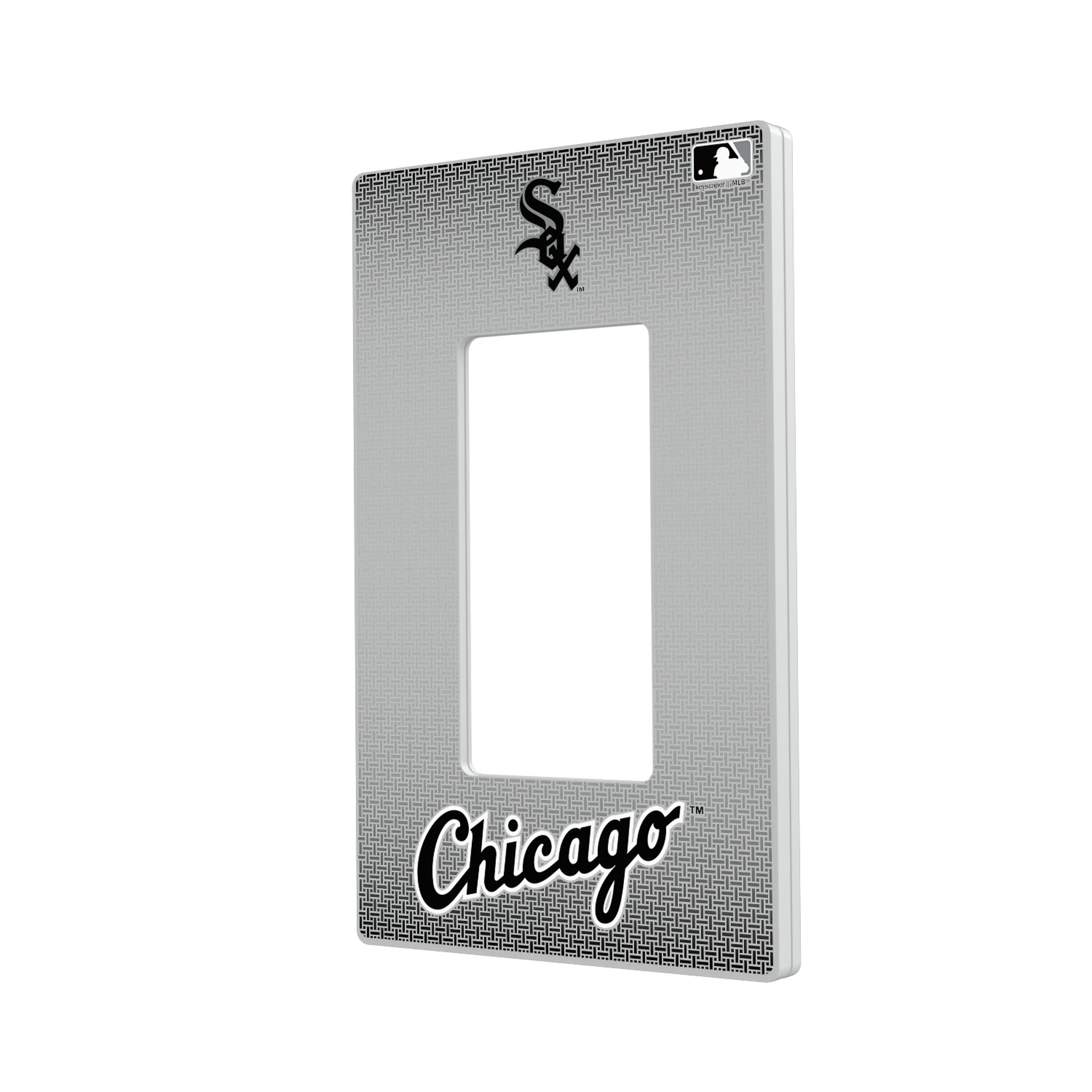 Chicago White Sox Linen Hidden-Screw Light Switch Plate#Style_Single Rocker