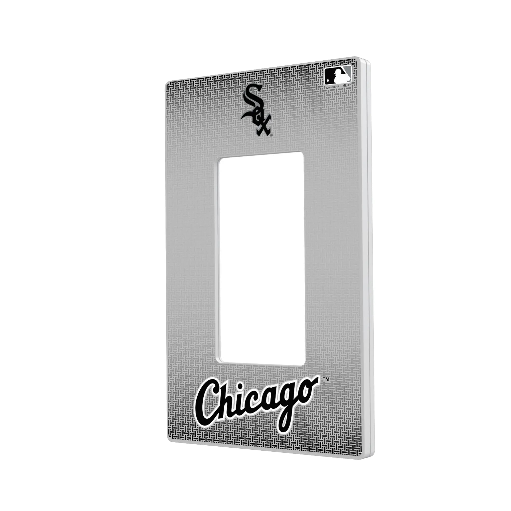 Chicago White Sox Linen Hidden-Screw Light Switch Plate#Style_Single Rocker