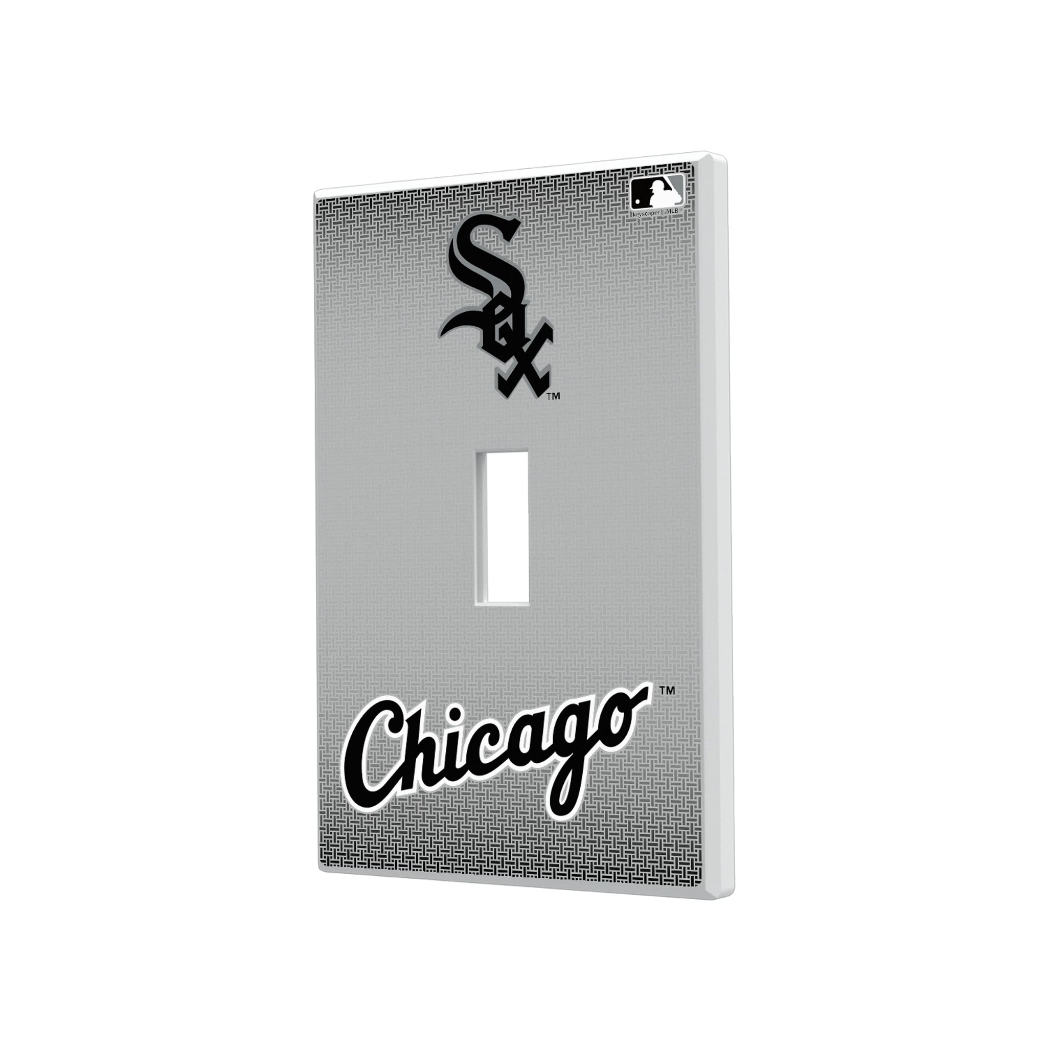 Chicago White Sox Linen Hidden-Screw Light Switch Plate#Style_Single Toggle