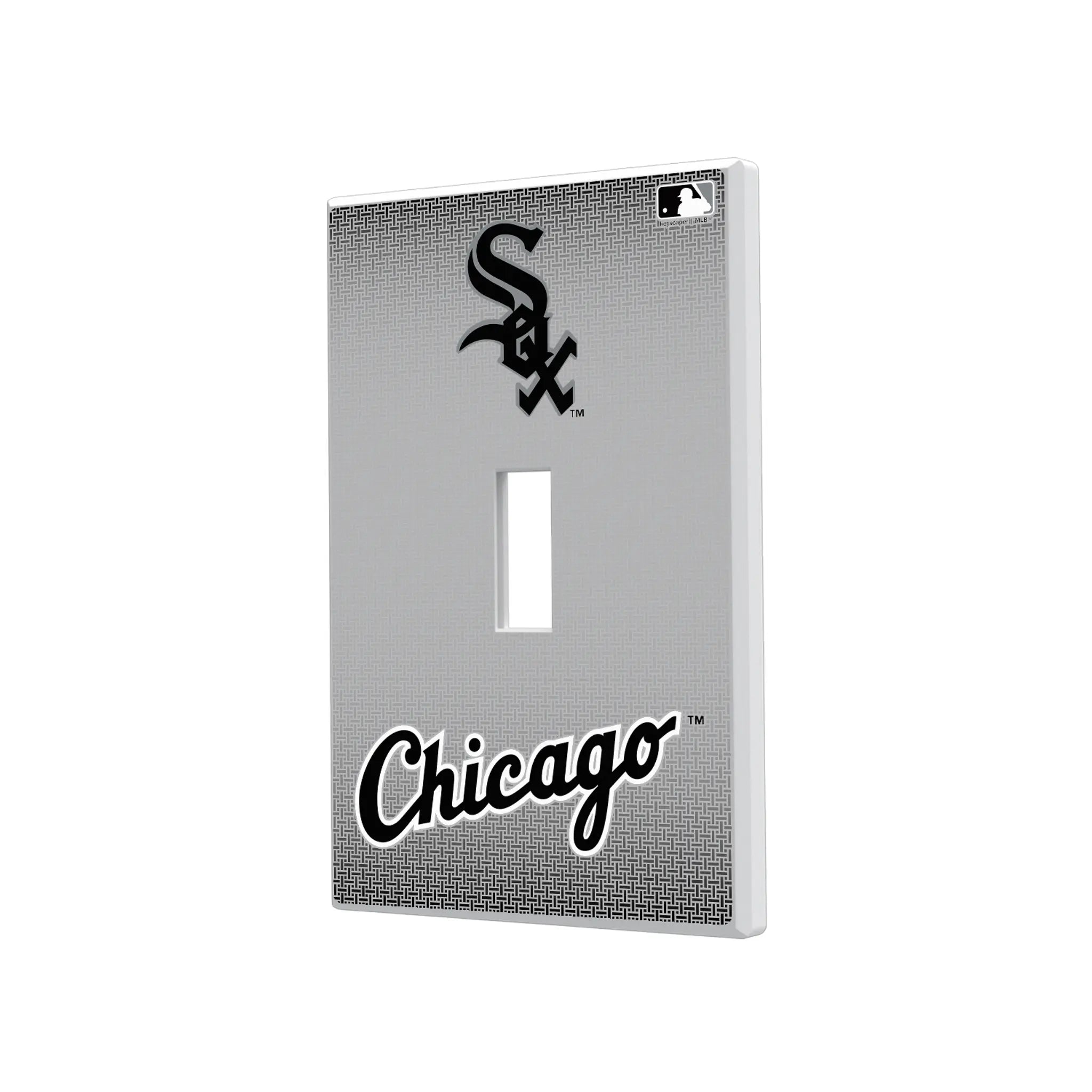 Chicago White Sox Linen Hidden-Screw Light Switch Plate#Style_Single Toggle