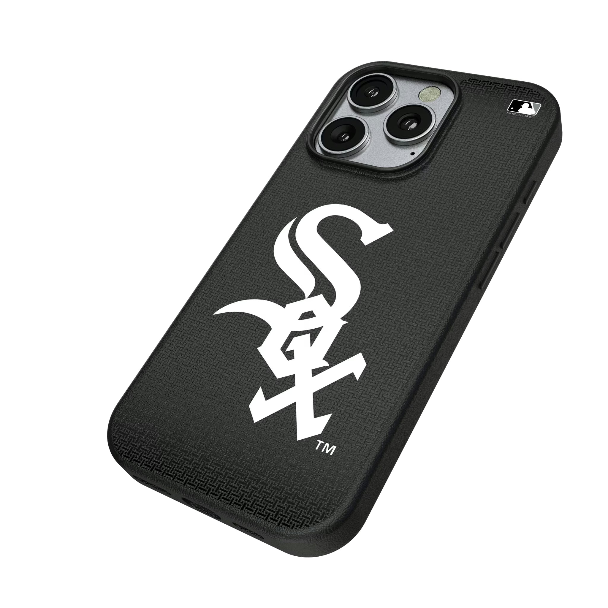 Chicago White Sox Linen iPhone MagSafe Compatible Phone Case for Apple iPhone - Isometric View