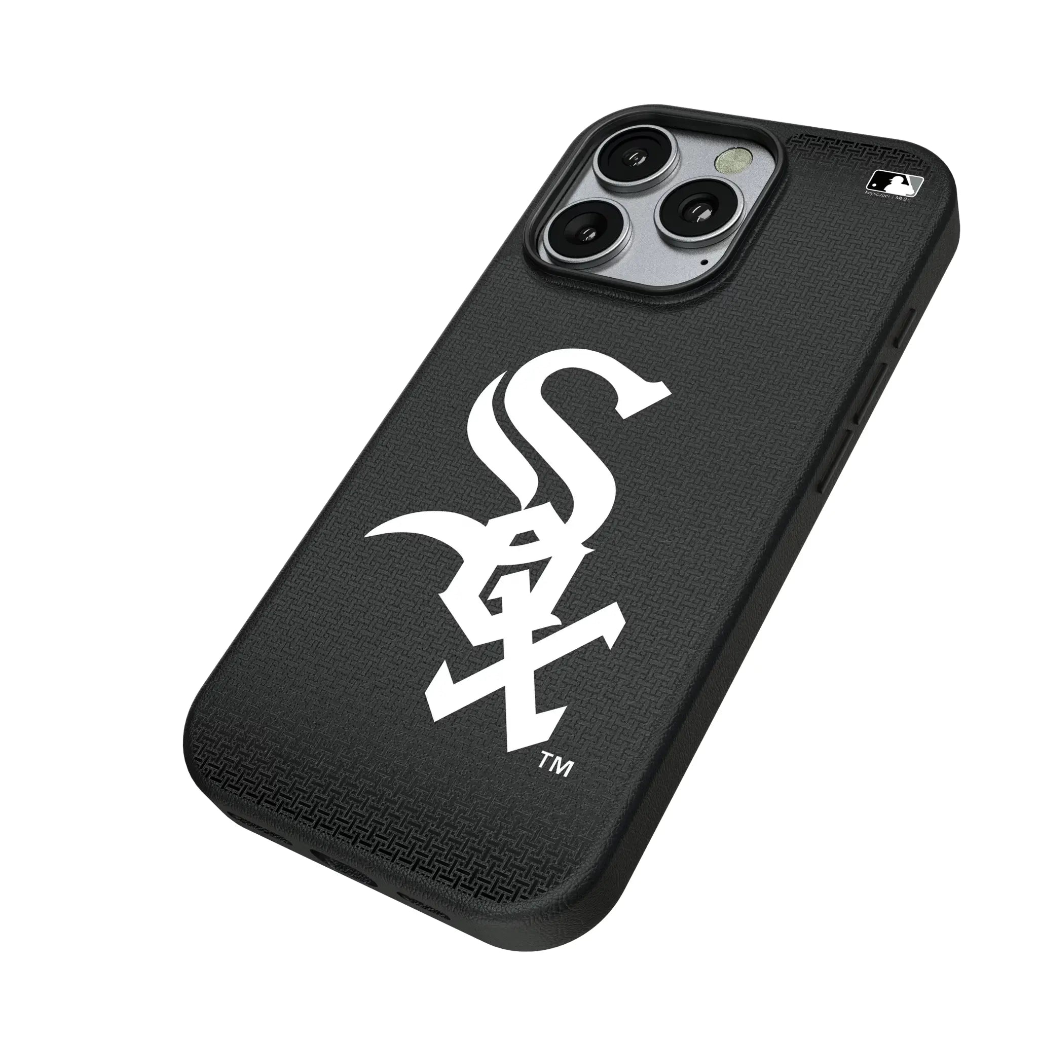 Chicago White Sox Linen iPhone MagSafe Compatible Phone Case for Apple iPhone - Isometric View