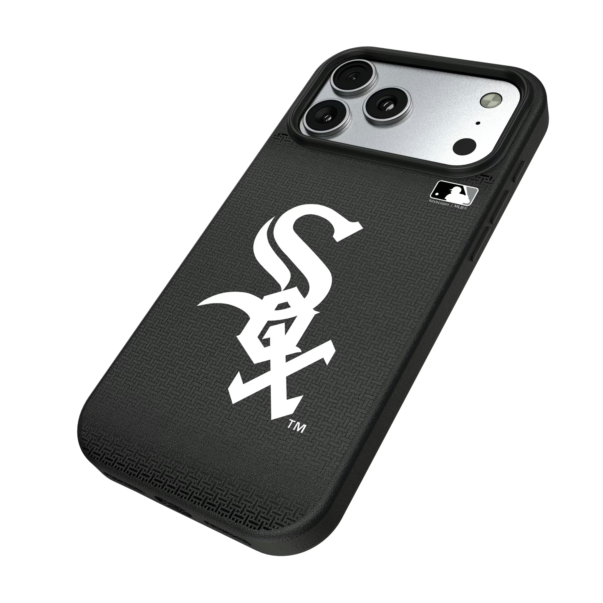 Chicago White Sox Linen iPhone MagSafe Compatible Phone Case for Apple iPhone - Isometric View#Device_iPhone 17 Pro Max