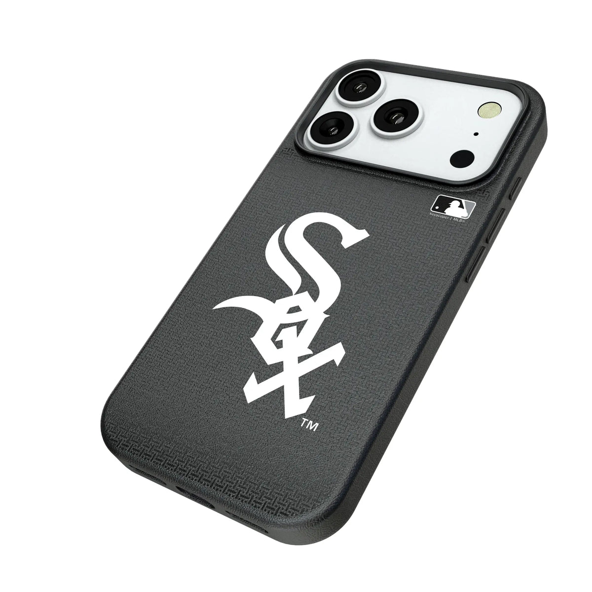 Chicago White Sox Linen iPhone MagSafe Compatible Phone Case for Apple iPhone - Isometric View#Device_iPhone 18 Pro