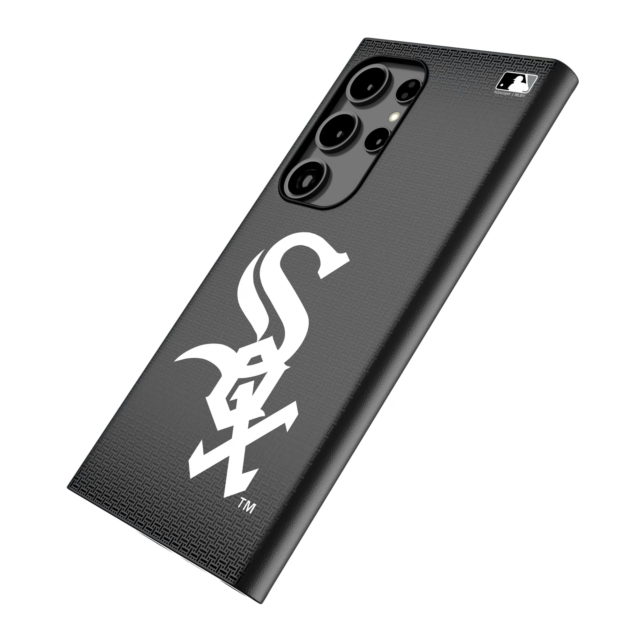 Chicago White Sox Linen Galaxy MagSafe Compatible Phone Case for Samsung Galaxy - Isometric View