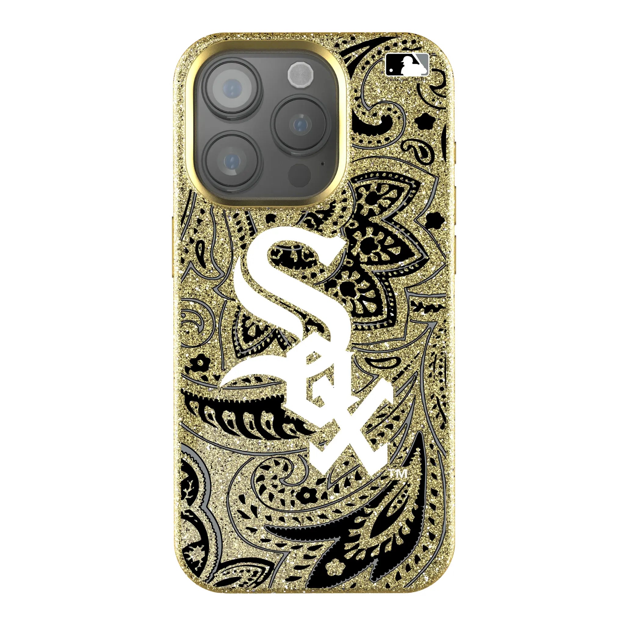 Chicago White Sox Paisley iPhone Bling Phone Case for Apple iPhone