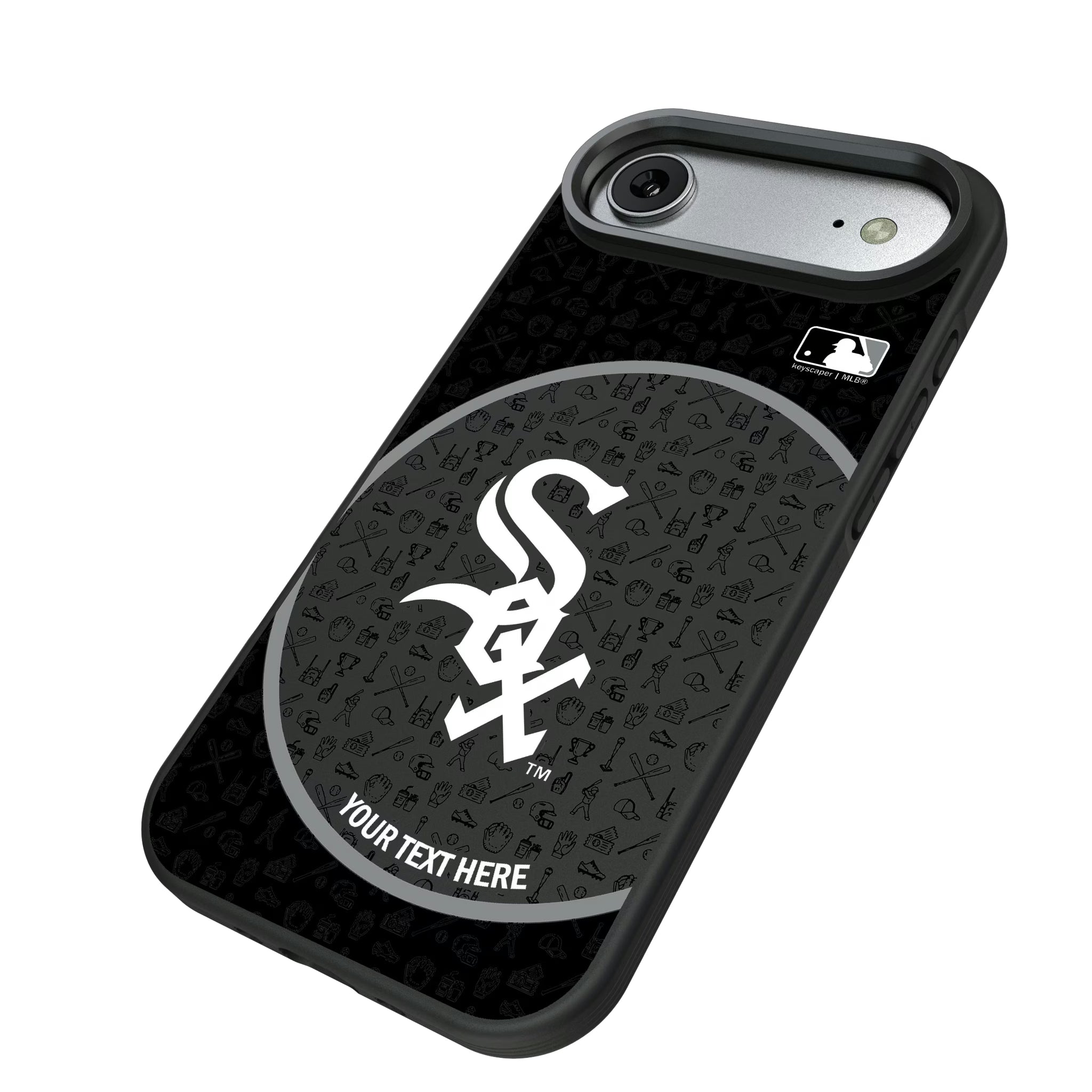 Chicago White Sox Personalized Circle iPhone Bump Phone Case for Apple iPhone - Isometric View#Device_iPhone Air