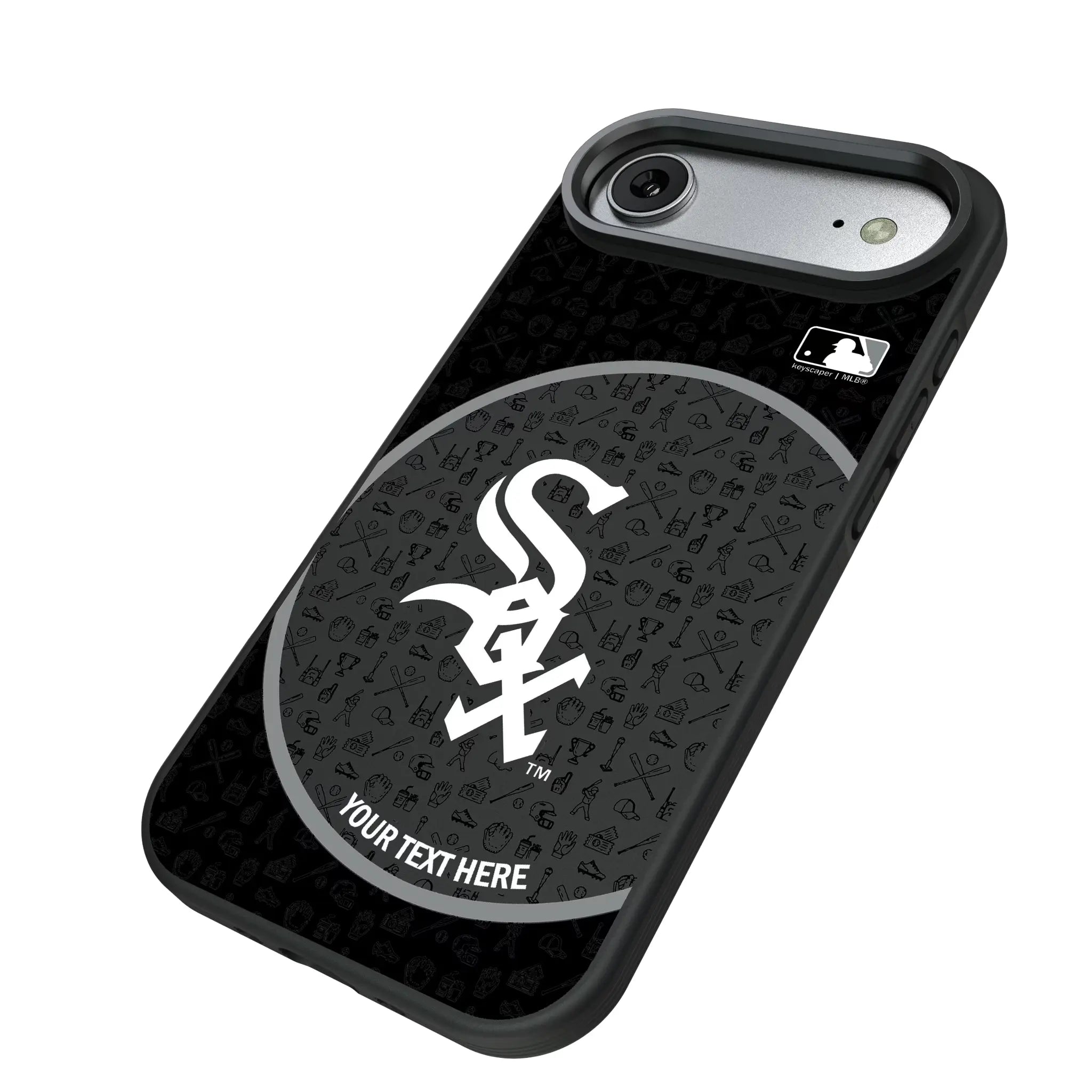 Chicago White Sox Personalized Circle iPhone Bump Phone Case for Apple iPhone - Isometric View#Device_iPhone Air