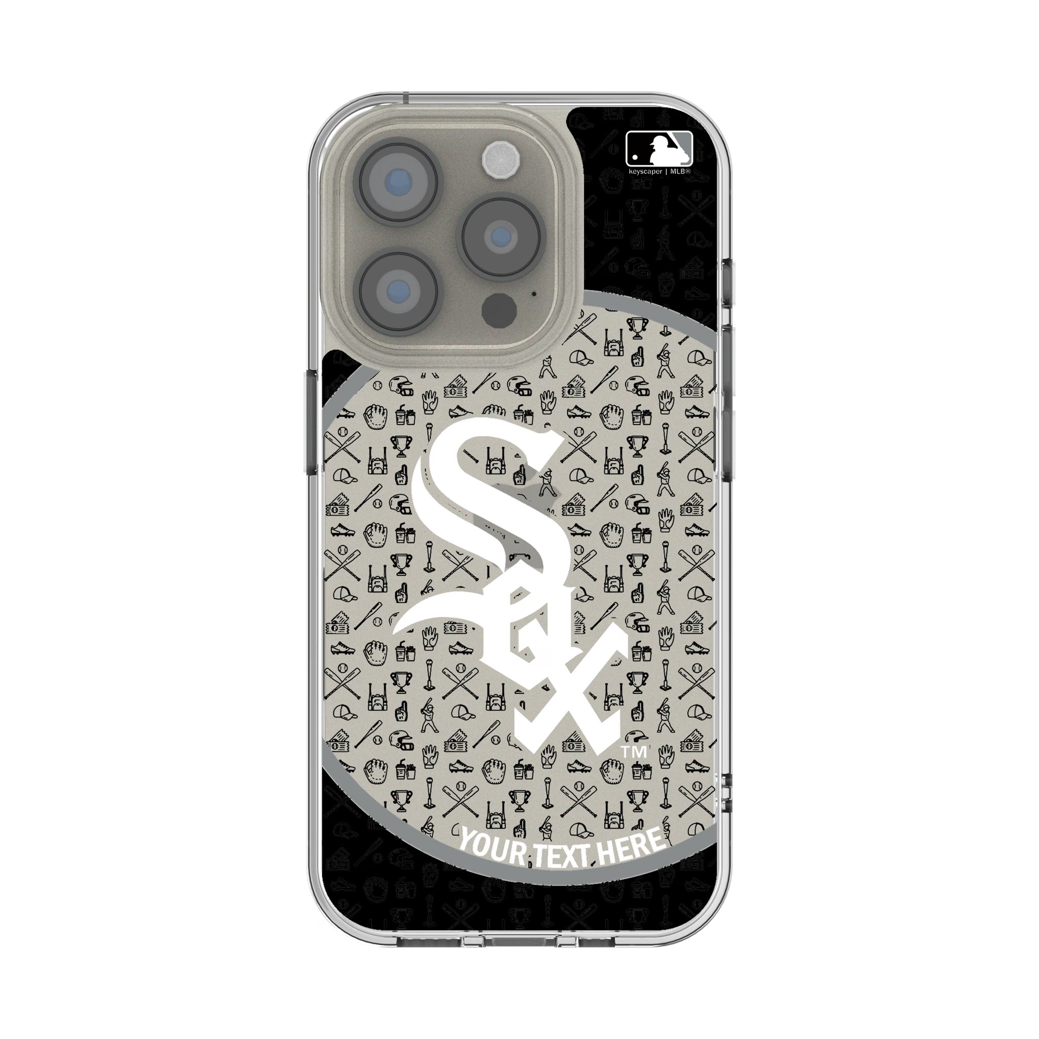 Chicago White Sox Personalized Circle iPhone Clear Phone Case for Apple iPhone
