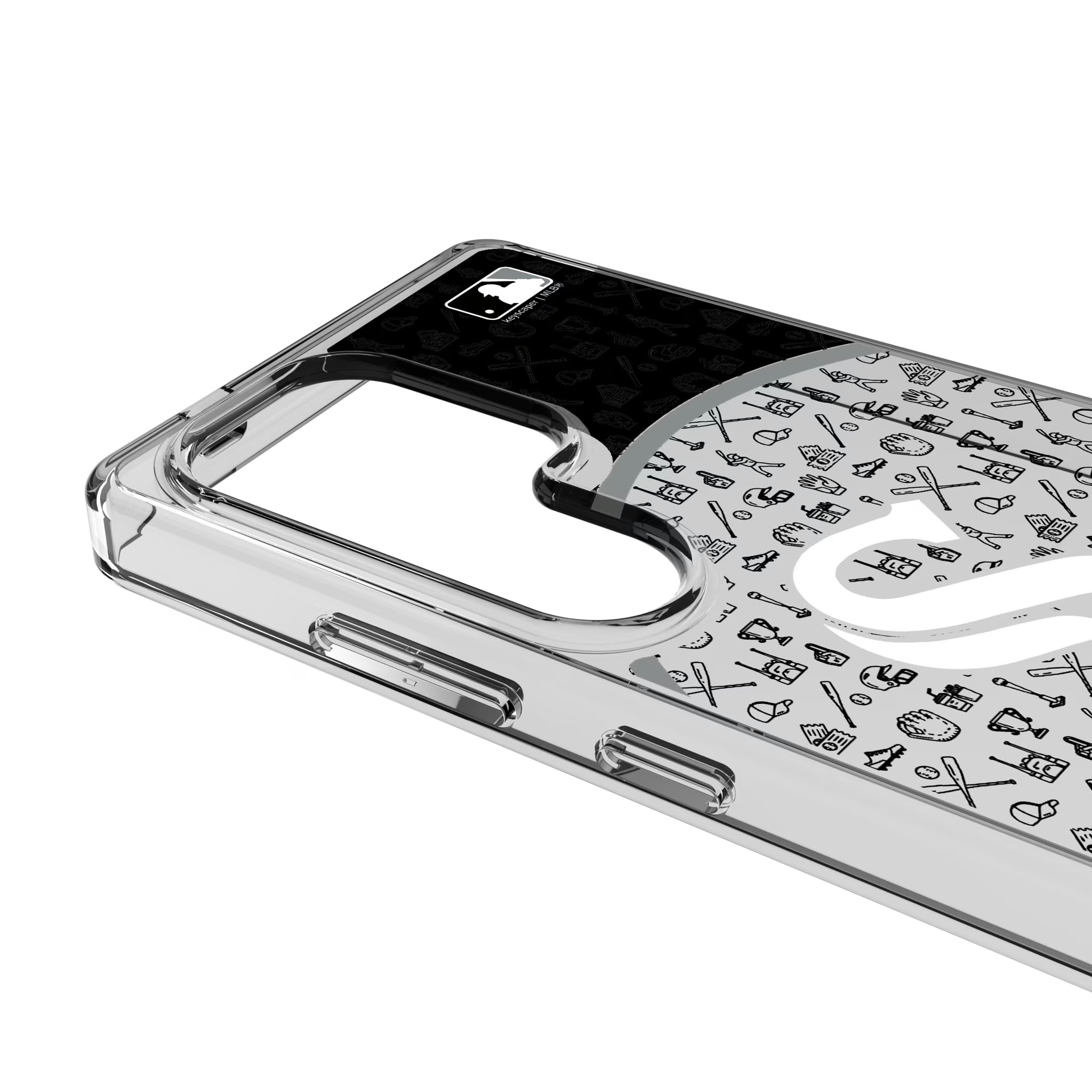 Chicago White Sox Personalized Circle Galaxy Clear Phone Case for Samsung Galaxy - Detail