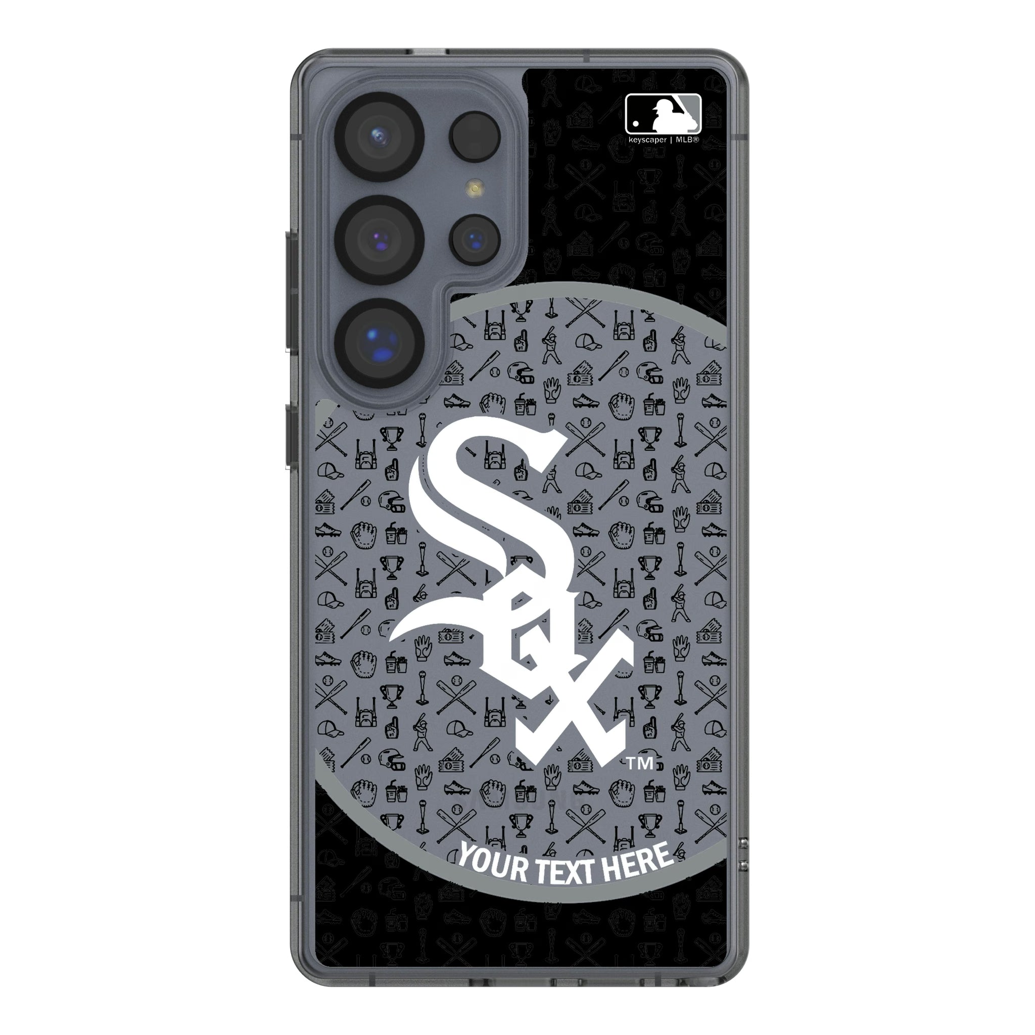 Chicago White Sox Personalized Circle Galaxy Clear Phone Case for Samsung Galaxy