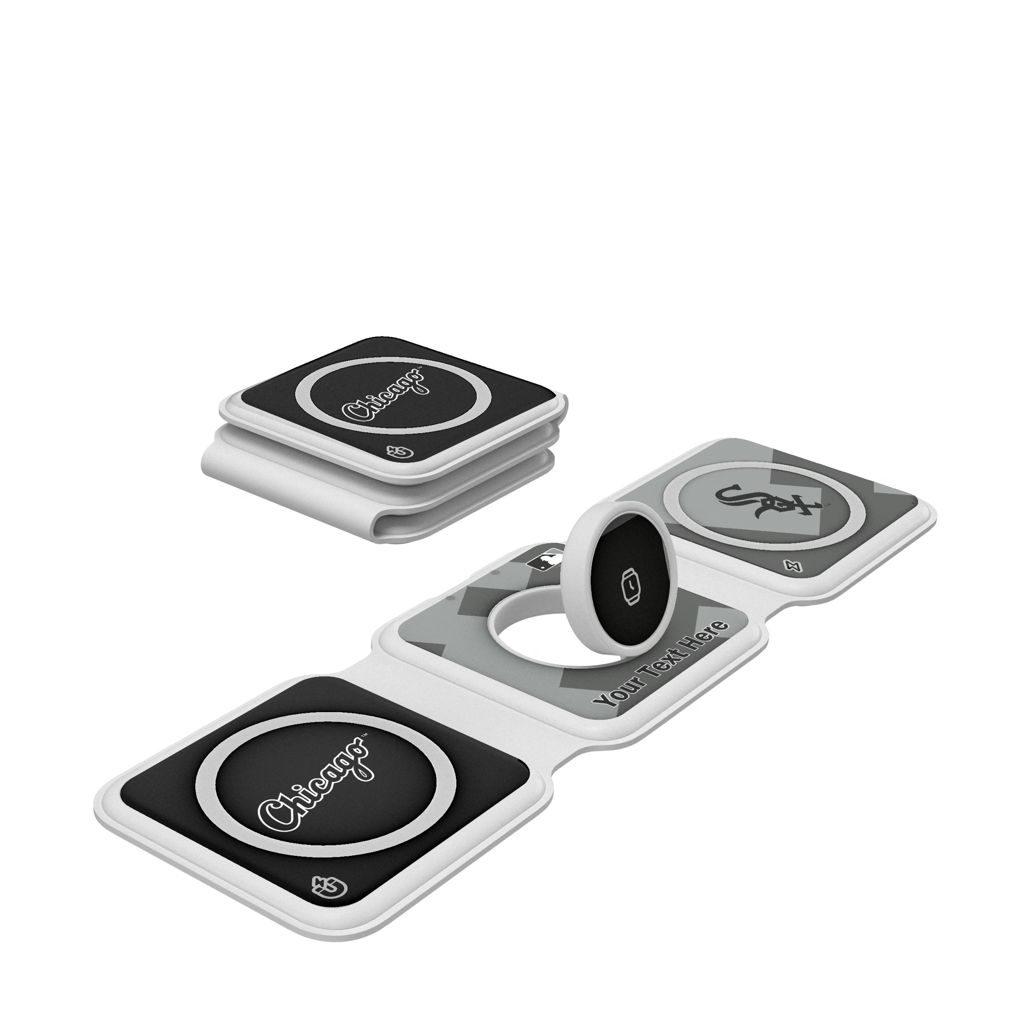 Chicago White Sox Personalized Color Block Foldable 3 in 1 Charger