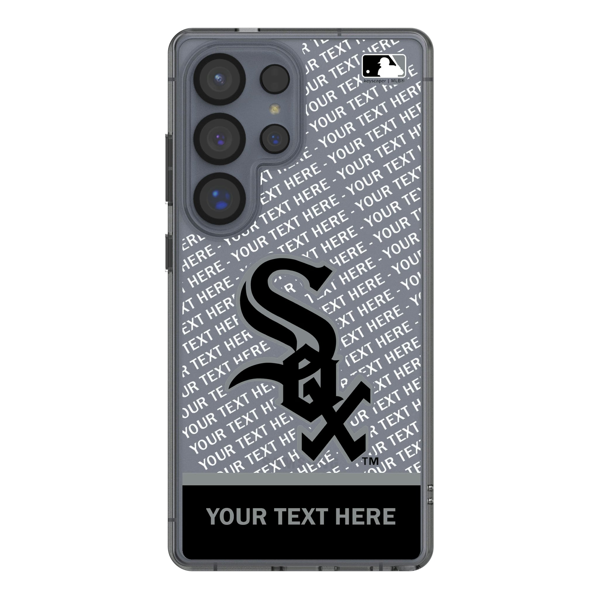 Chicago White Sox Personalized EndZone Plus Galaxy Clear Phone Case for Samsung Galaxy