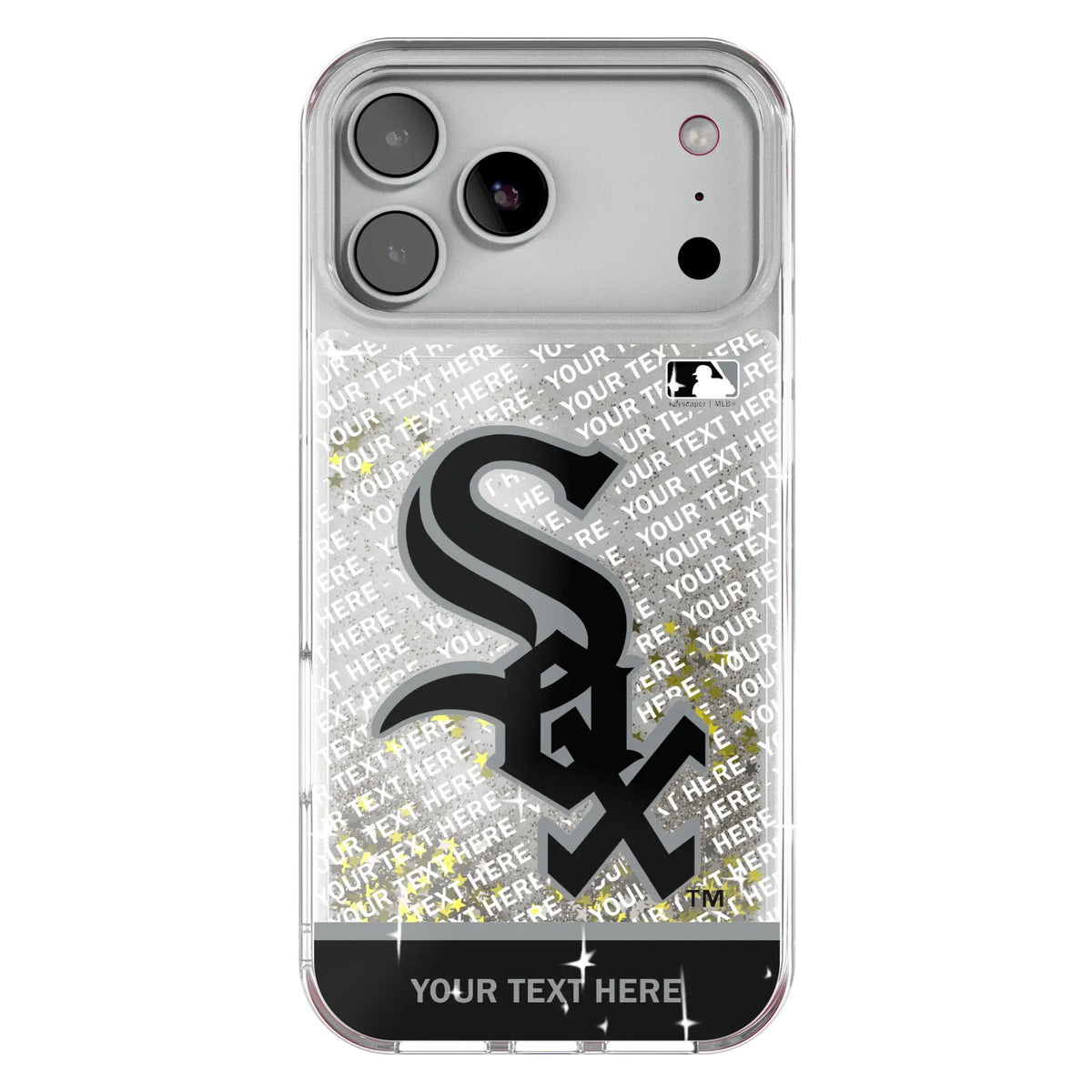 Chicago White Sox Personalized EndZone Plus Glitter Phone Case for Apple iPhone