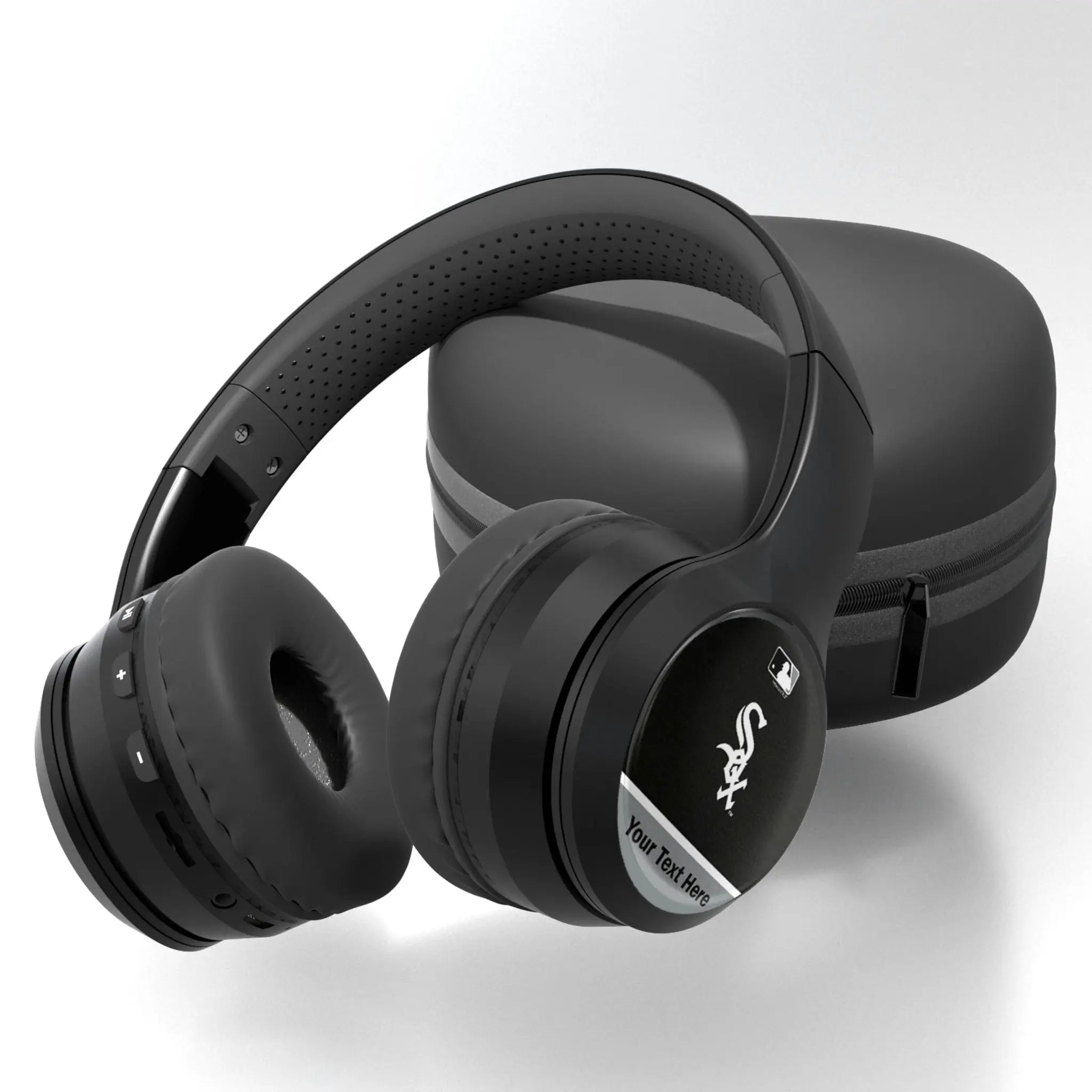 Chicago White Sox Personalized Endzone Solid Wireless Over-Ear BT Headphones With Case