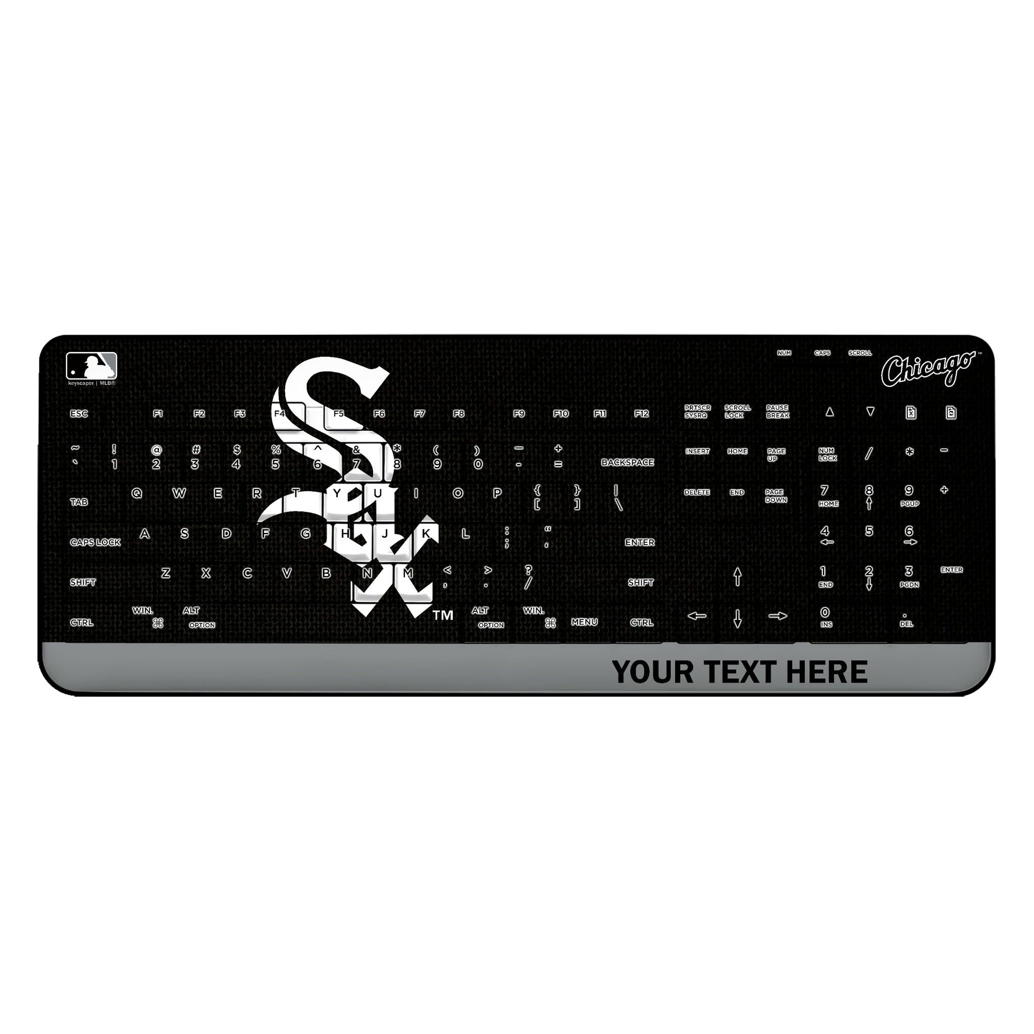 Chicago White Sox Personalized Endzone Solid Wireless USB Keyboard