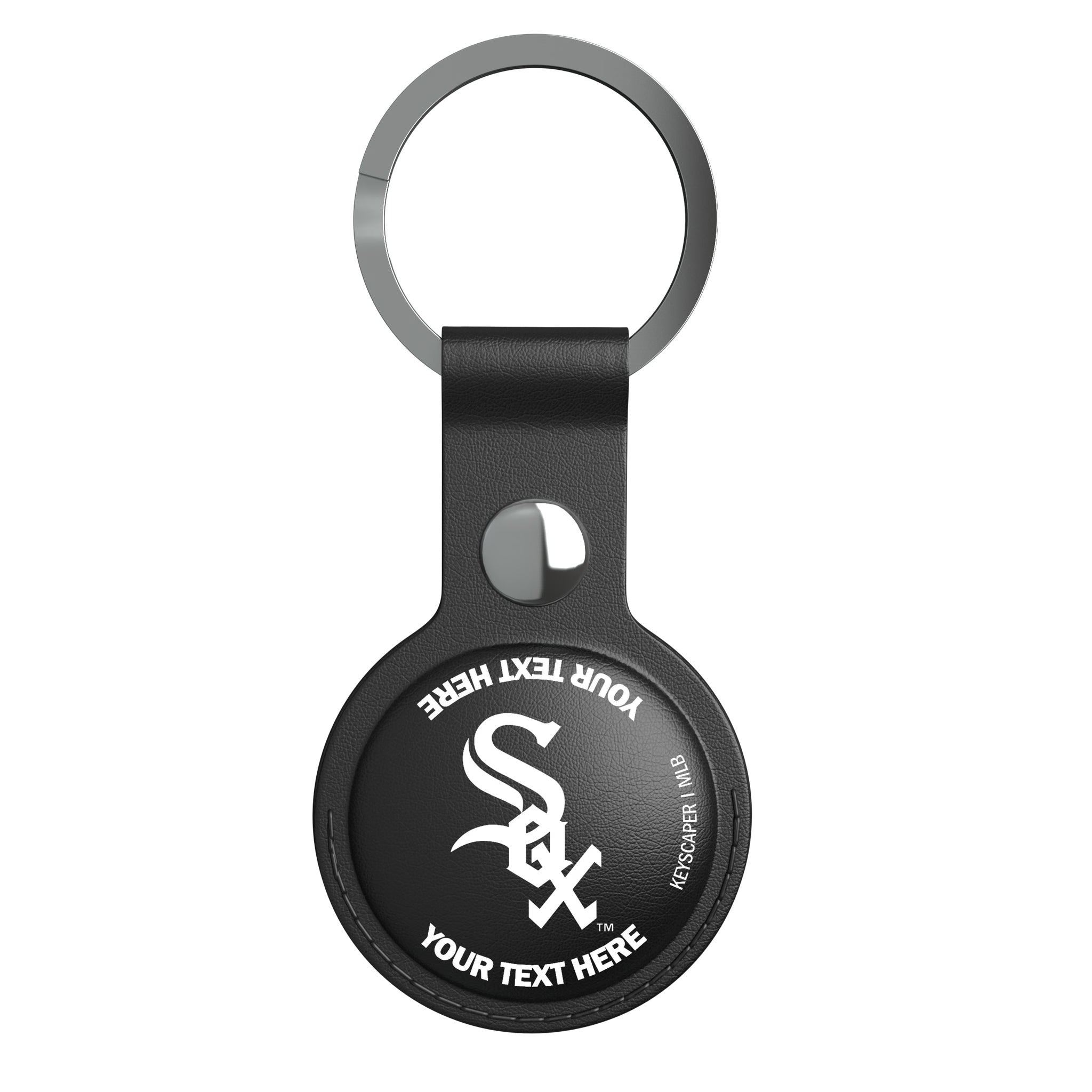 Chicago White Sox Personalized Insignia AirTag Black Airtag Holder