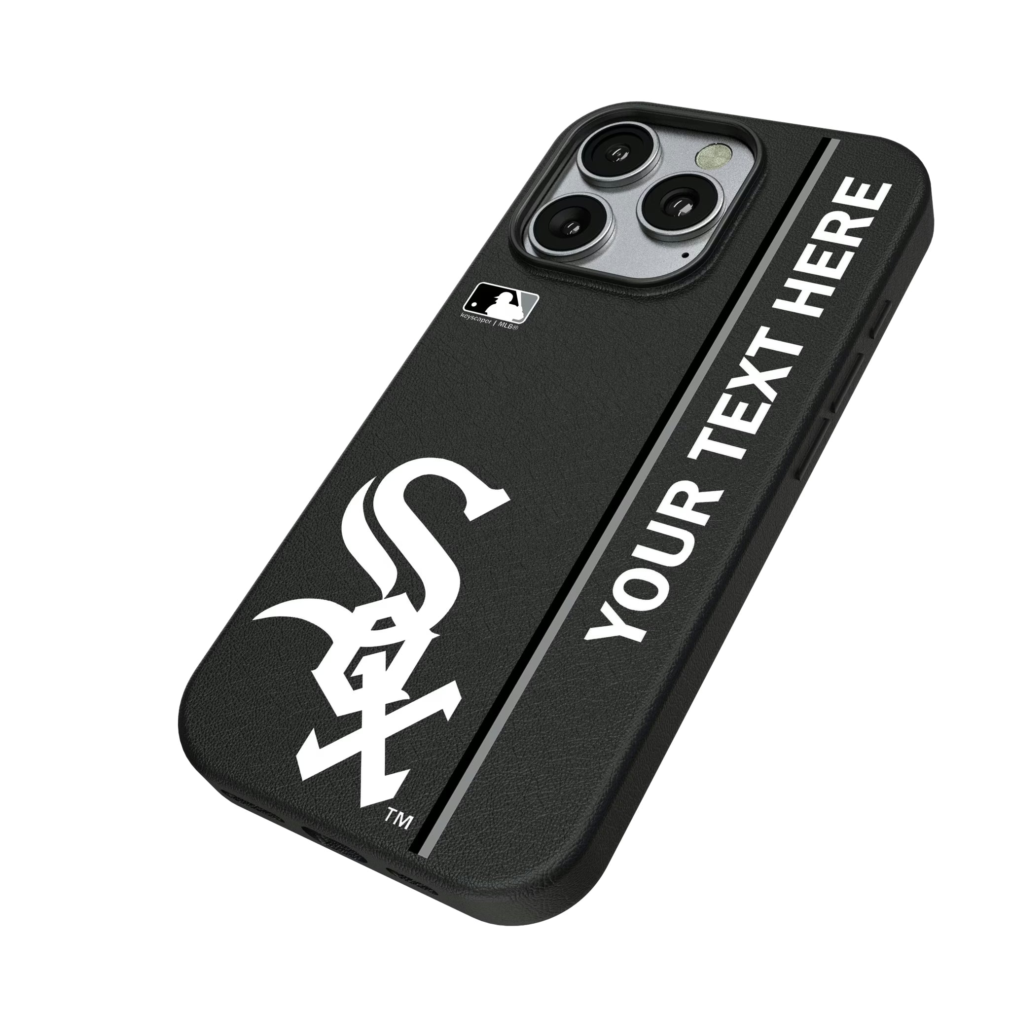 Chicago White Sox Personalized Sidebard iPhone MagSafe Compatible Phone Case for Apple iPhone - Isometric View