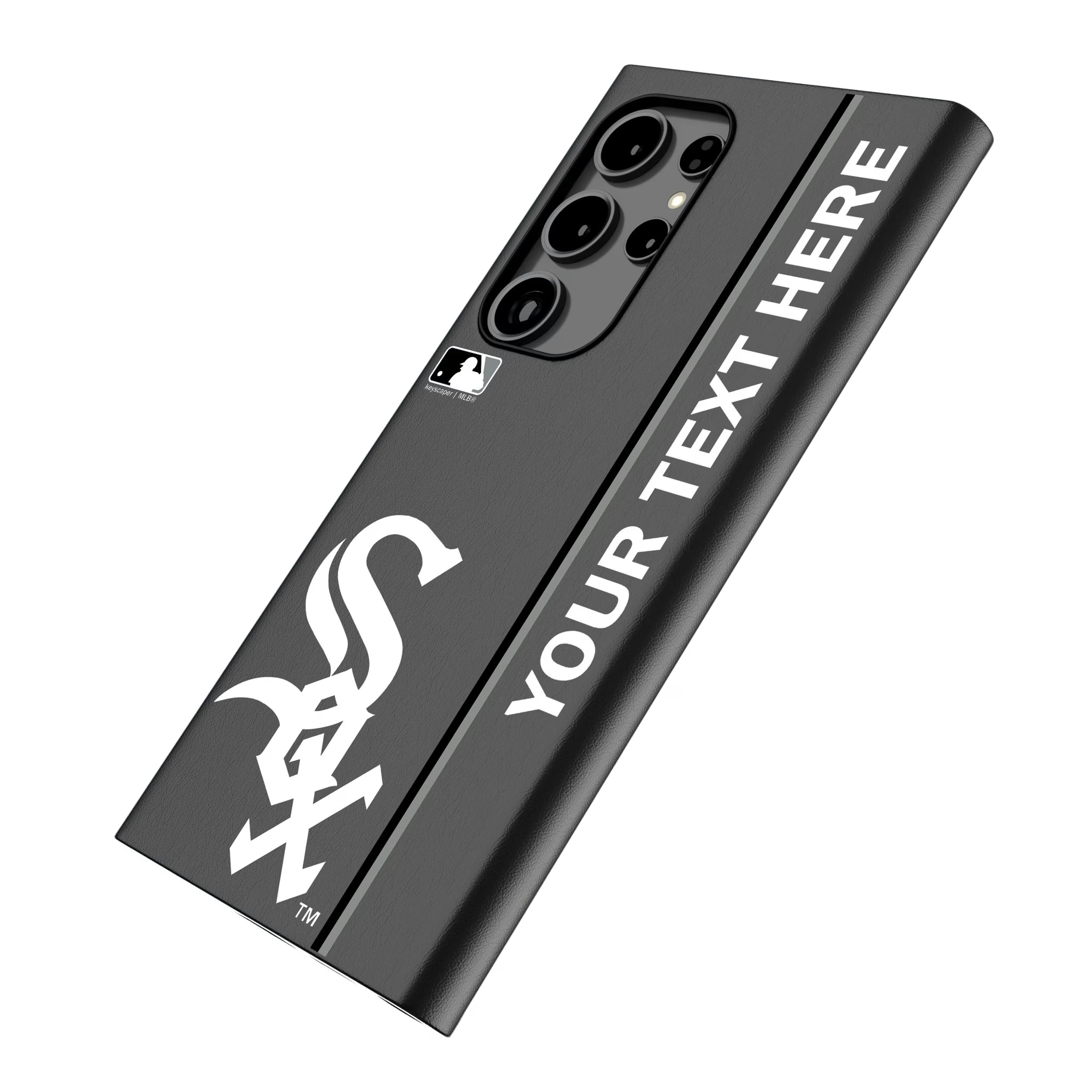 Chicago White Sox Personalized Sidebard Galaxy MagSafe Compatible Phone Case for Samsung Galaxy - Isometric View