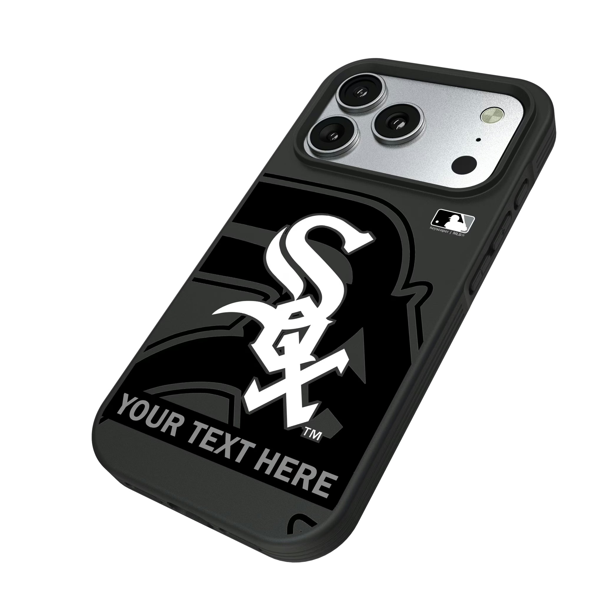 Chicago White Sox Personalized Tilt iPhone Bump Phone Case for Apple iPhone - Isometric View#Device_iPhone 17 Pro