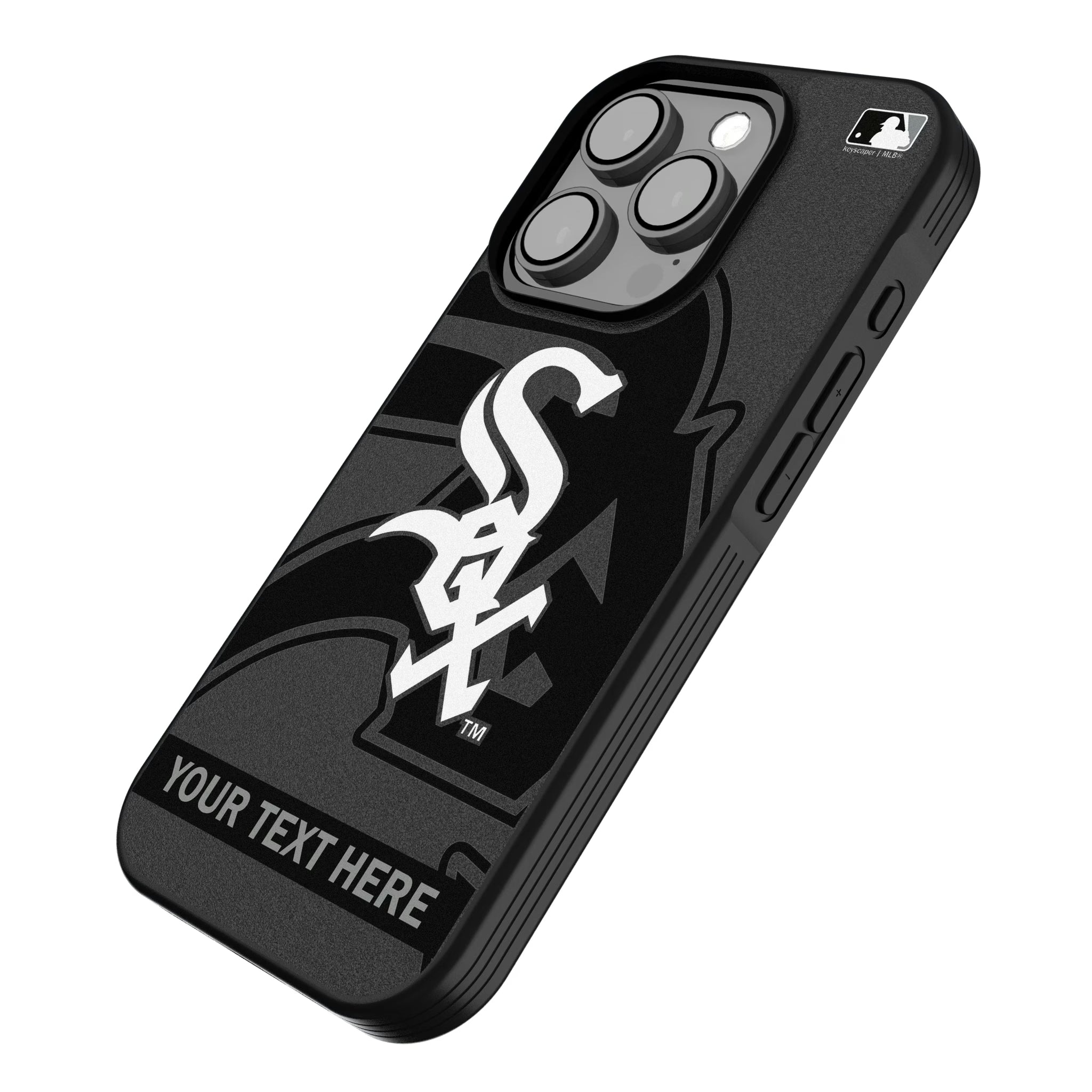 Chicago White Sox Personalized Tilt iPhone Bump Phone Case for Apple iPhone - Isometric View