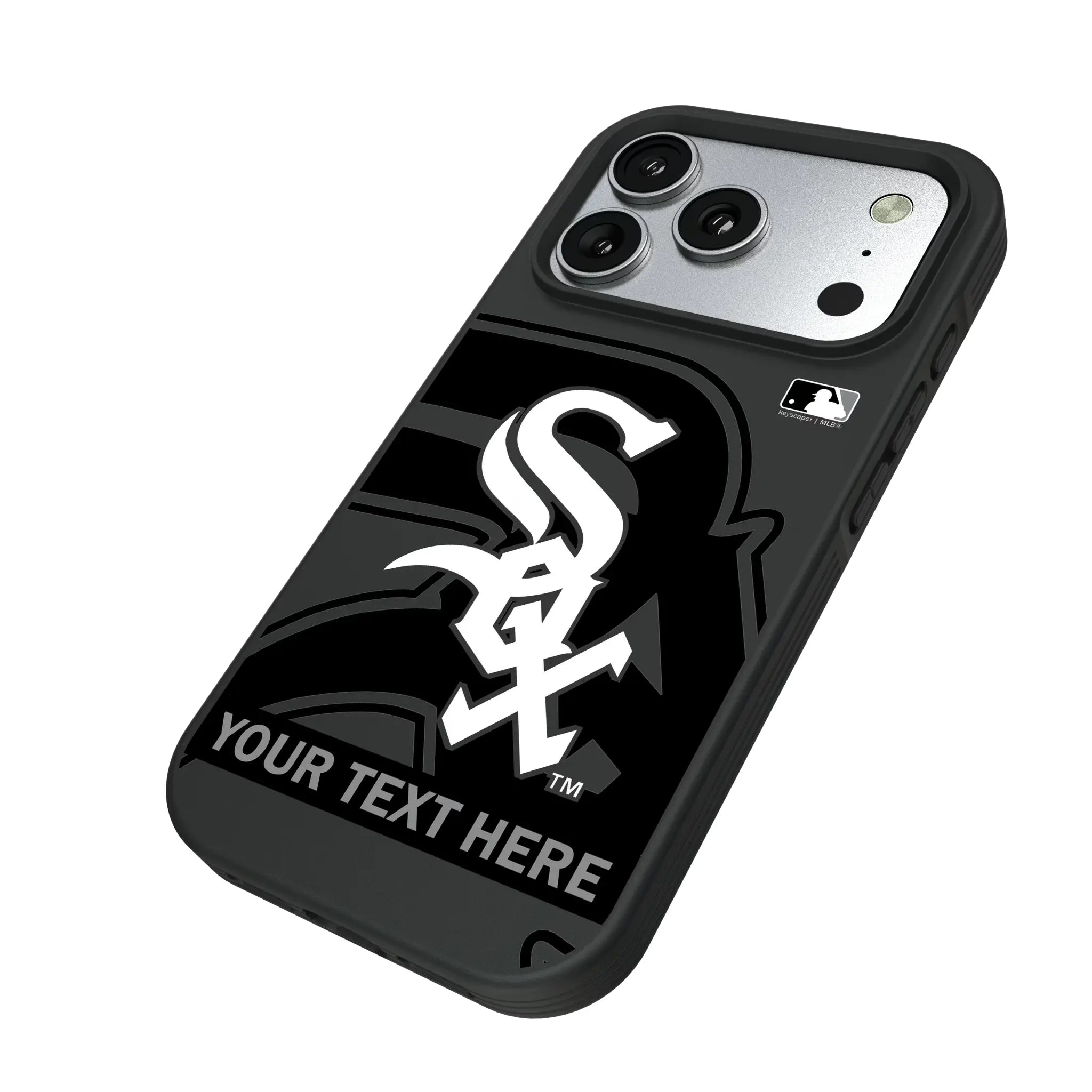 Chicago White Sox Personalized Tilt iPhone Bump Phone Case for Apple iPhone - Isometric View#Device_iPhone 17 Pro