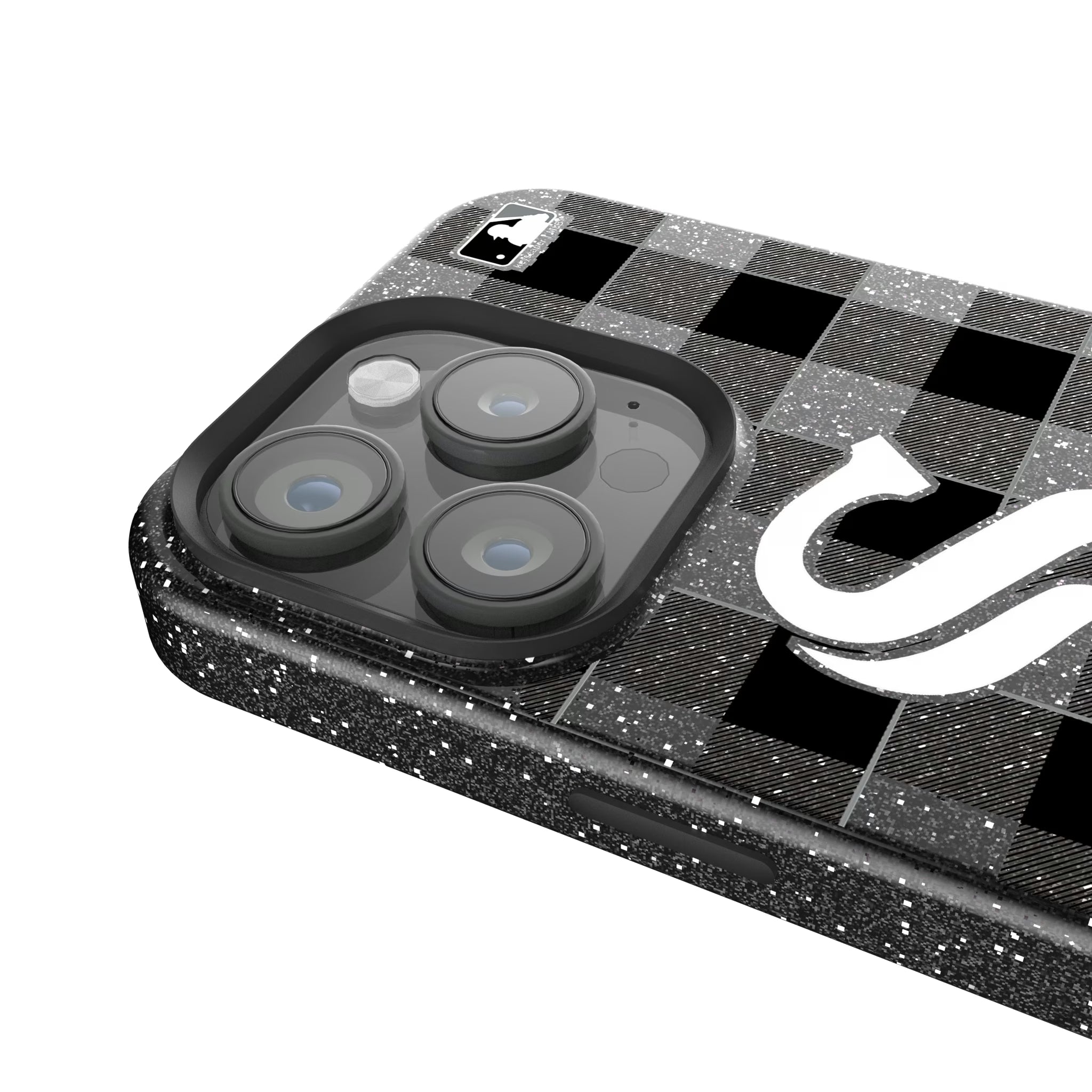 Chicago White Sox Plaid iPhone Bling Phone Case for Apple iPhone - Detail