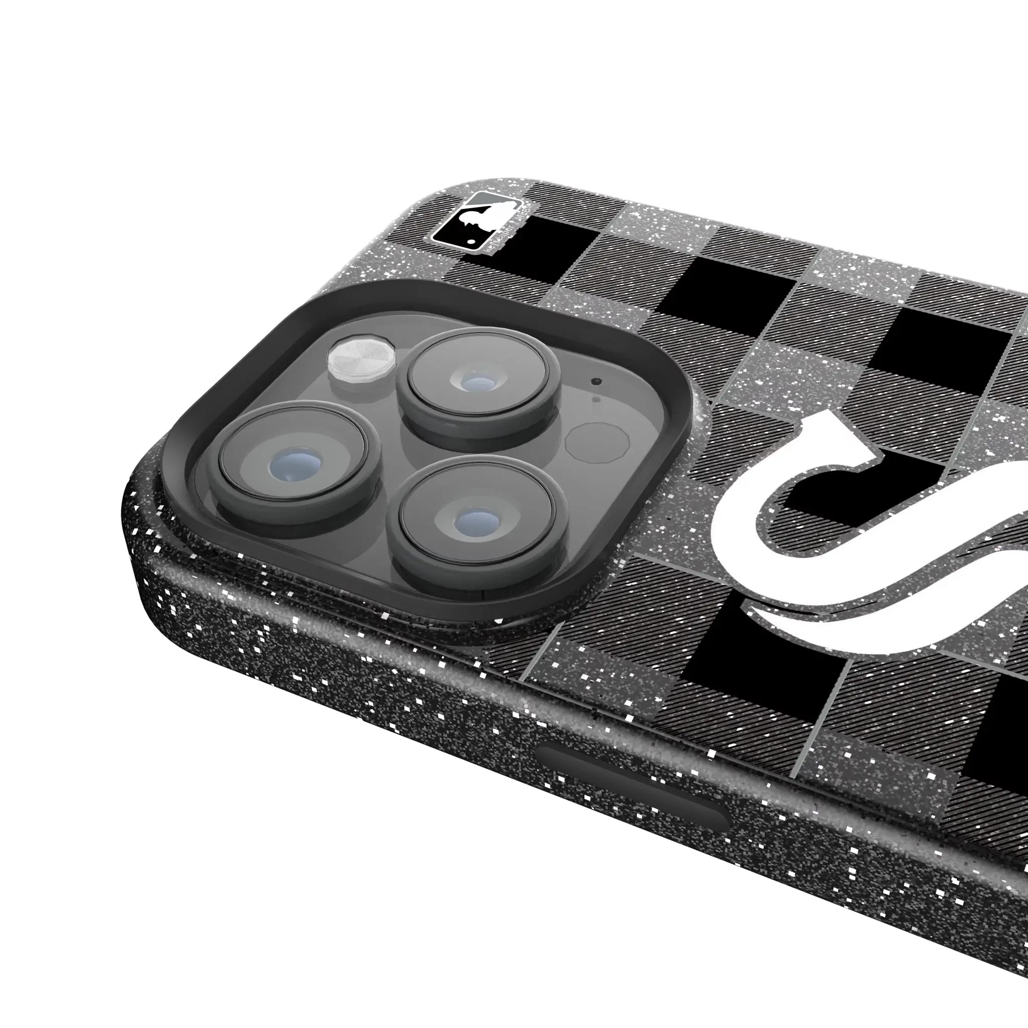 Chicago White Sox Plaid iPhone Bling Phone Case for Apple iPhone - Detail