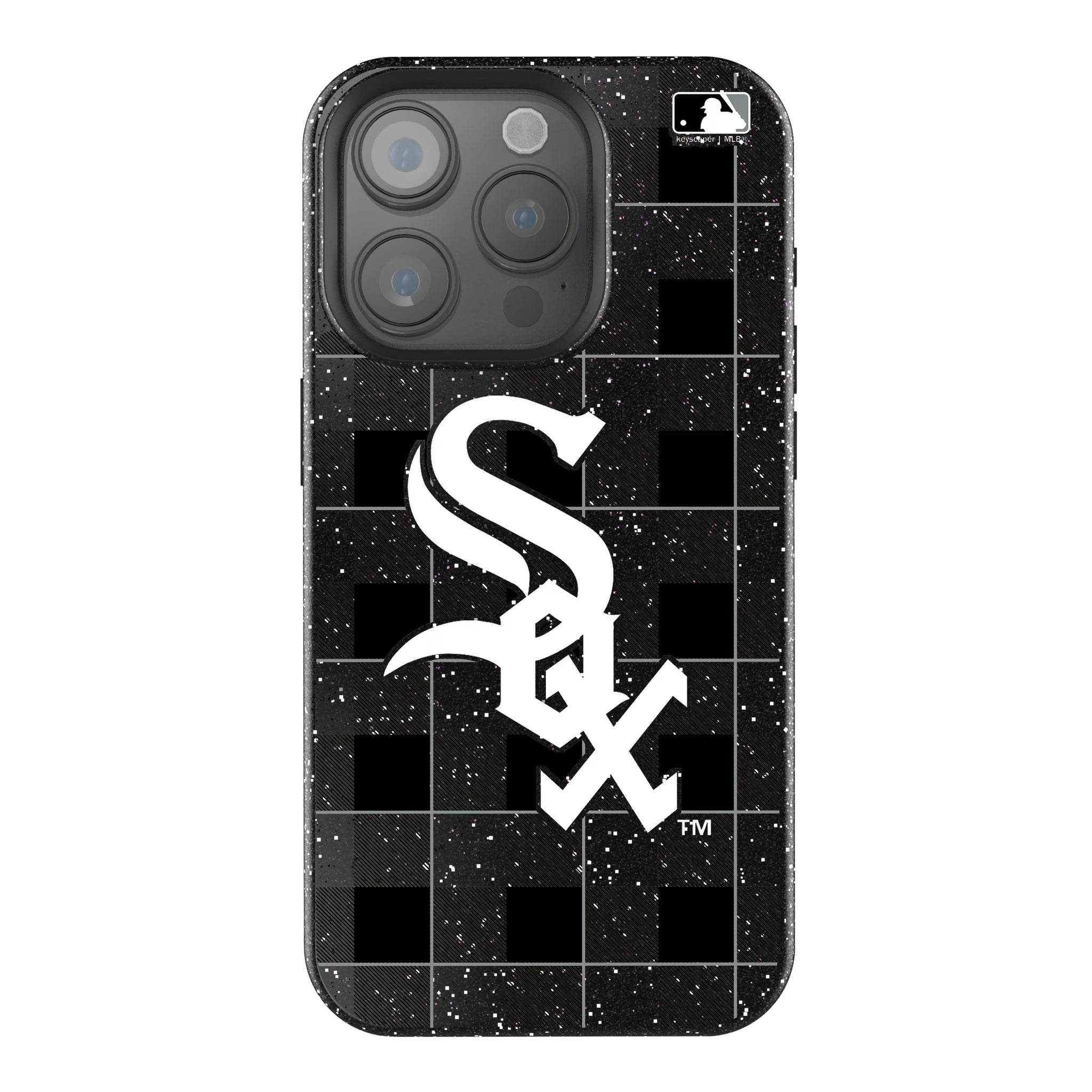Chicago White Sox Plaid iPhone Bling Phone Case for Apple iPhone