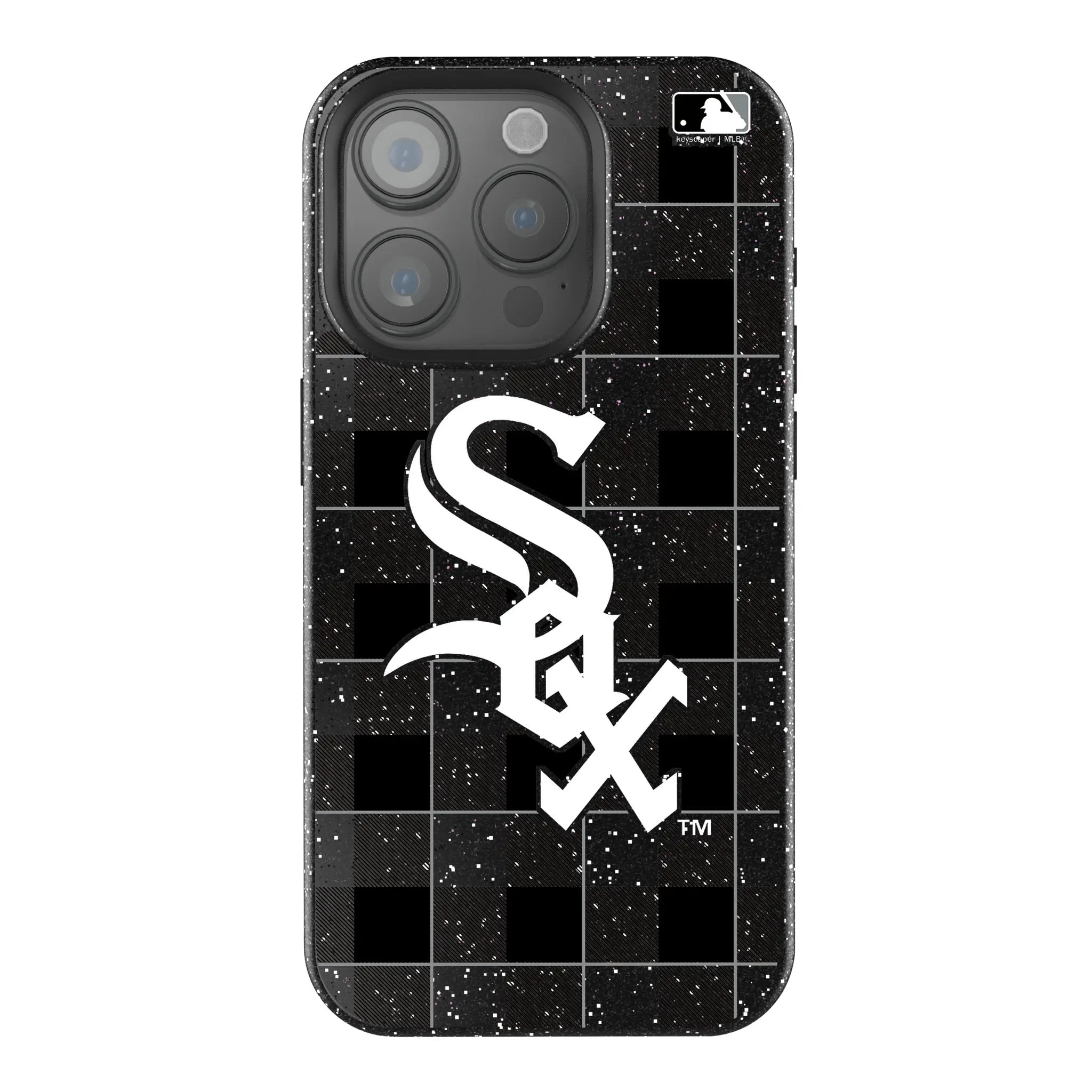 Chicago White Sox Plaid iPhone Bling Phone Case for Apple iPhone