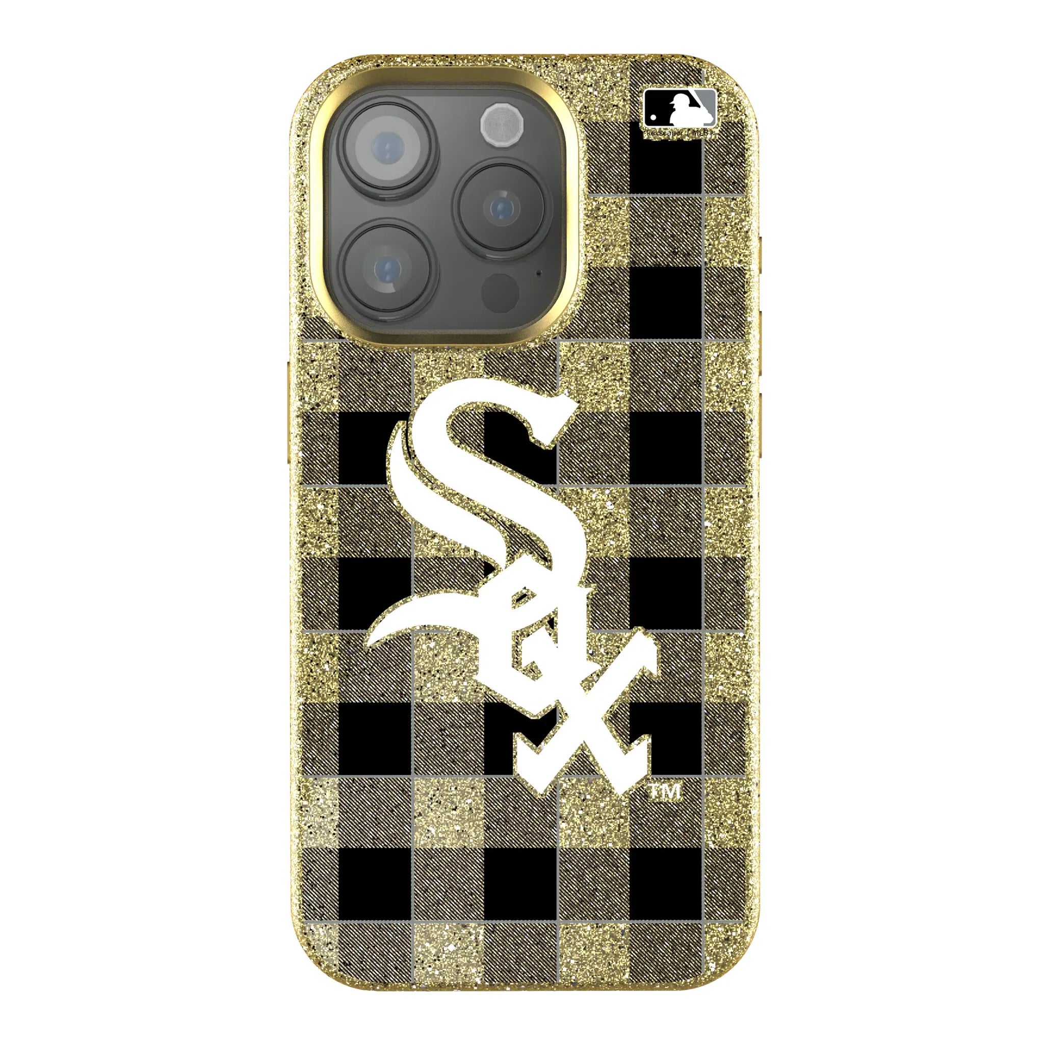 Chicago White Sox Plaid iPhone Bling Phone Case for Apple iPhone