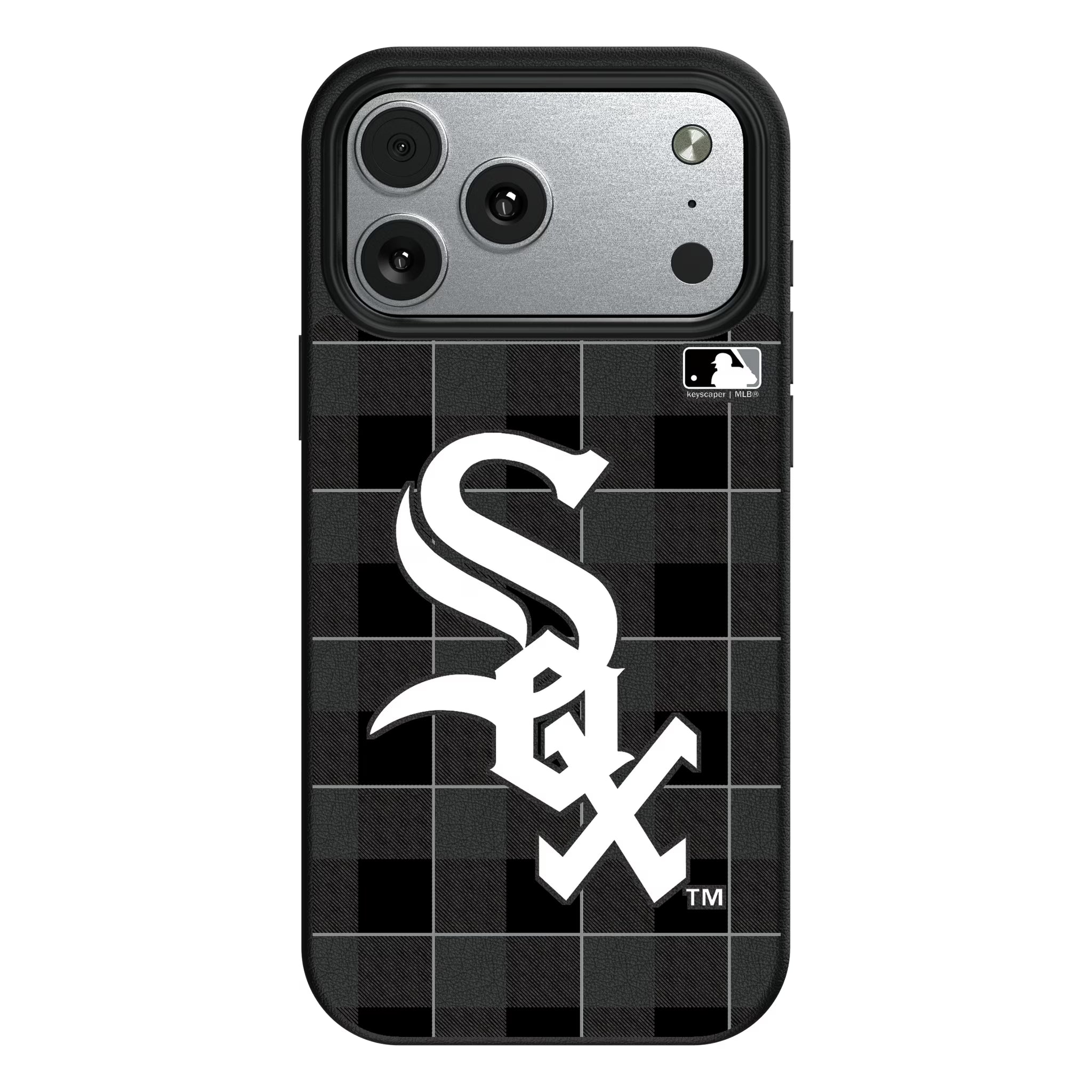 Chicago White Sox Plaid iPhone MagSafe Compatible Phone Case for Apple iPhone#Device_iPhone 17 Pro Max