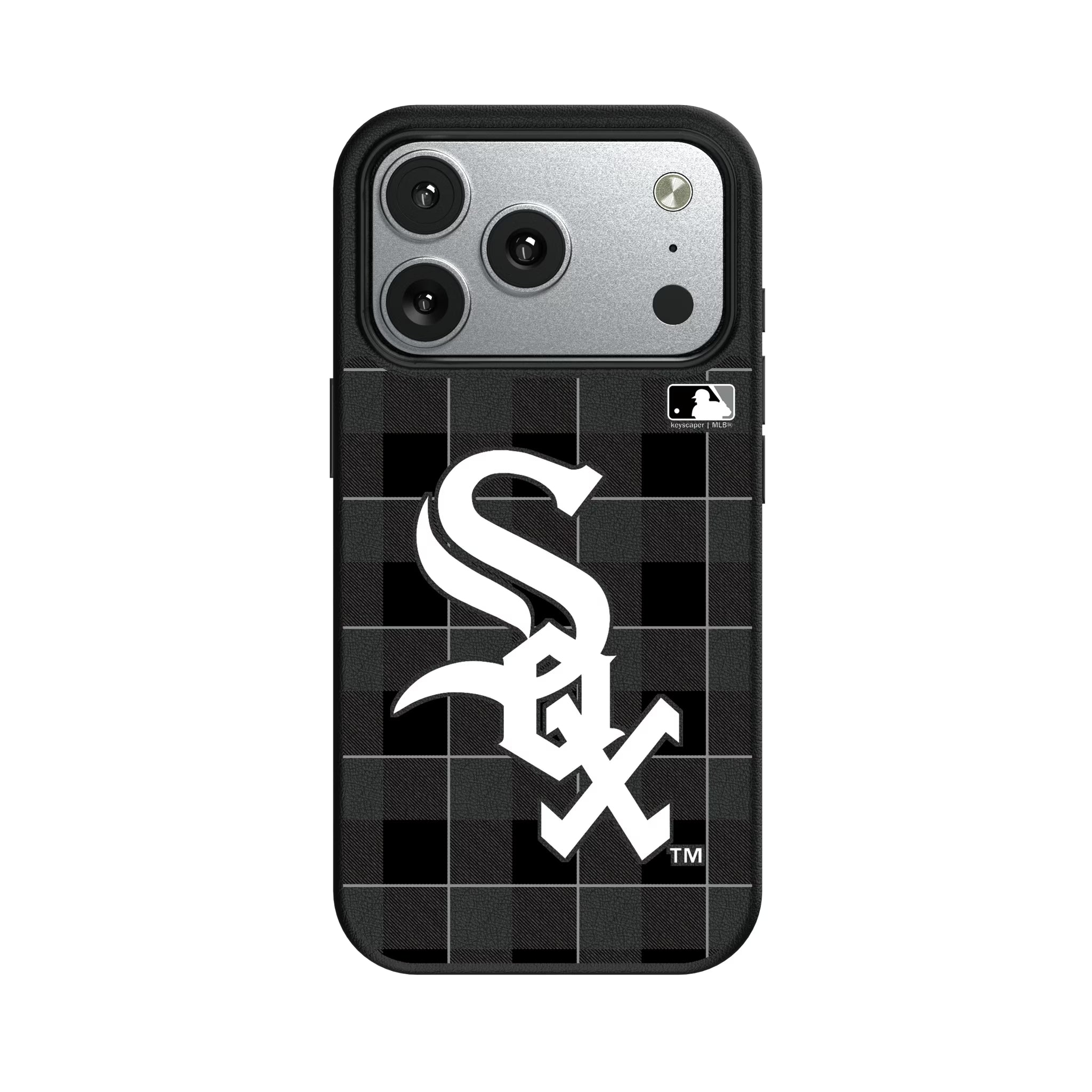 Chicago White Sox Plaid iPhone MagSafe Compatible Phone Case for Apple iPhone#Device_iPhone 17 Pro