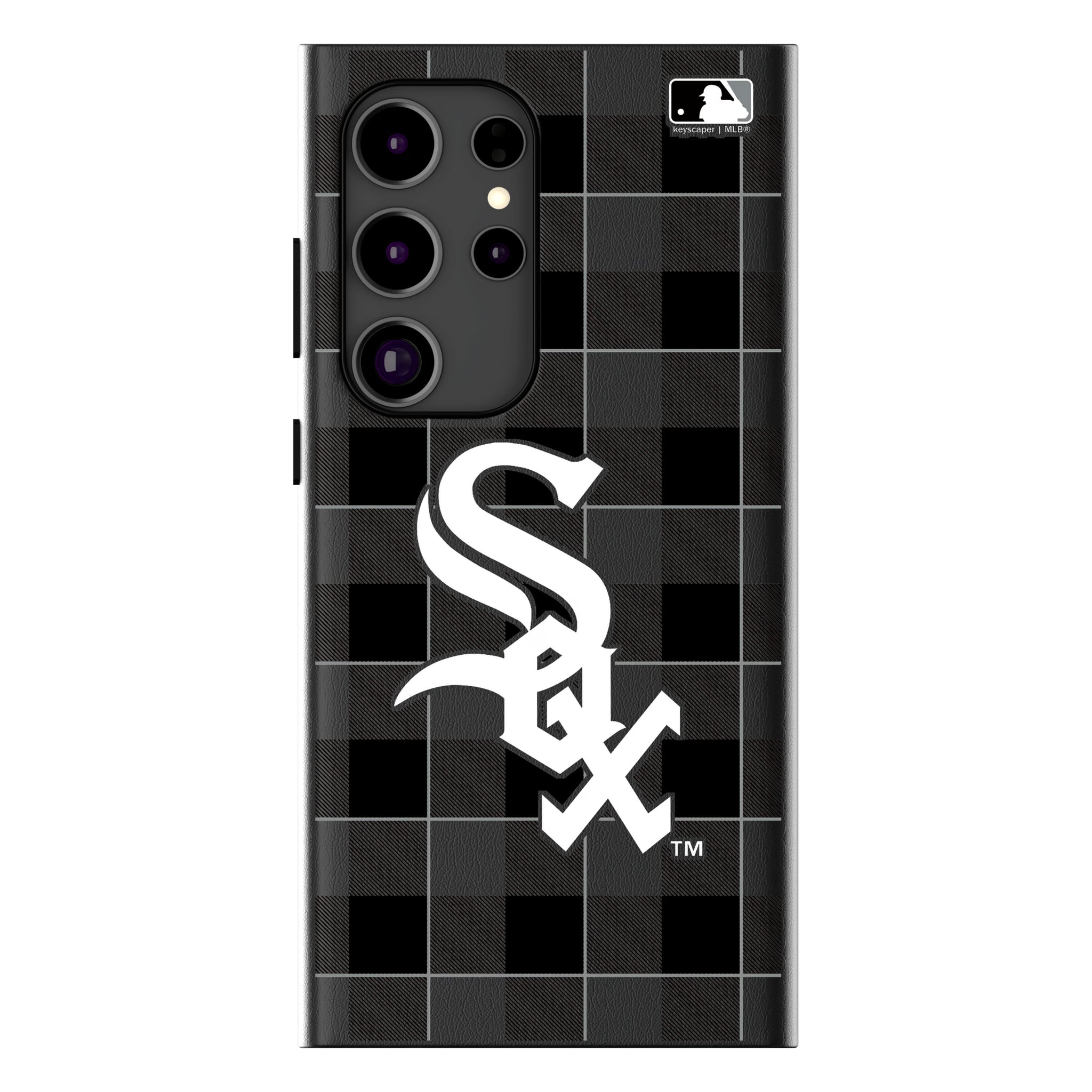 Chicago White Sox Plaid Galaxy MagSafe Compatible Phone Case for Samsung Galaxy