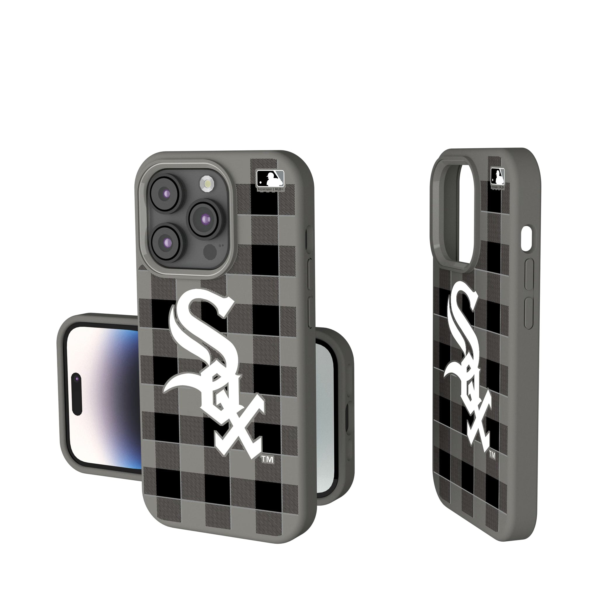 Chicago White Sox Plaid iPhone Soft Touch Phone Case for Apple iPhone